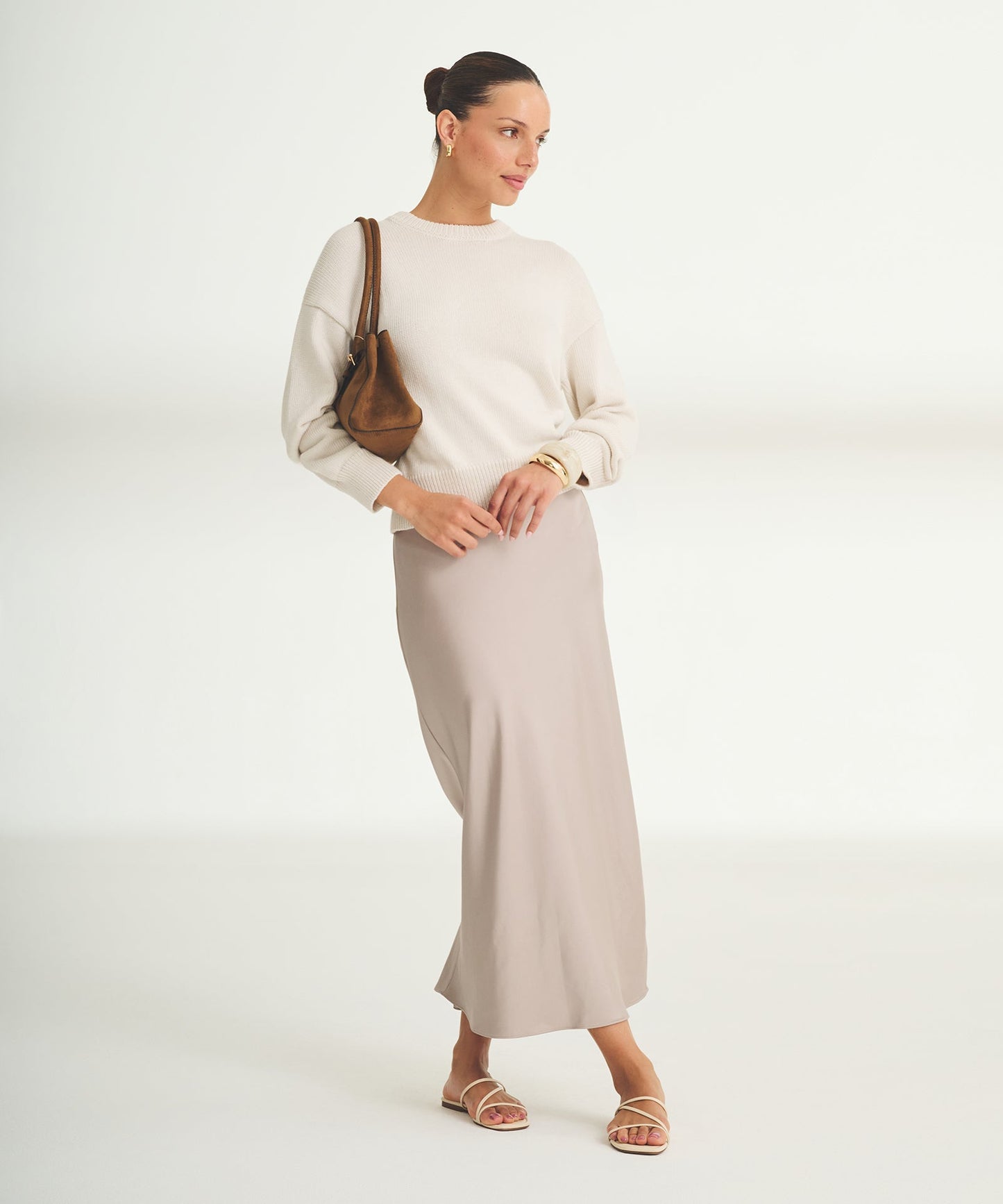 Cotton Relaxed Crewneck Sweater