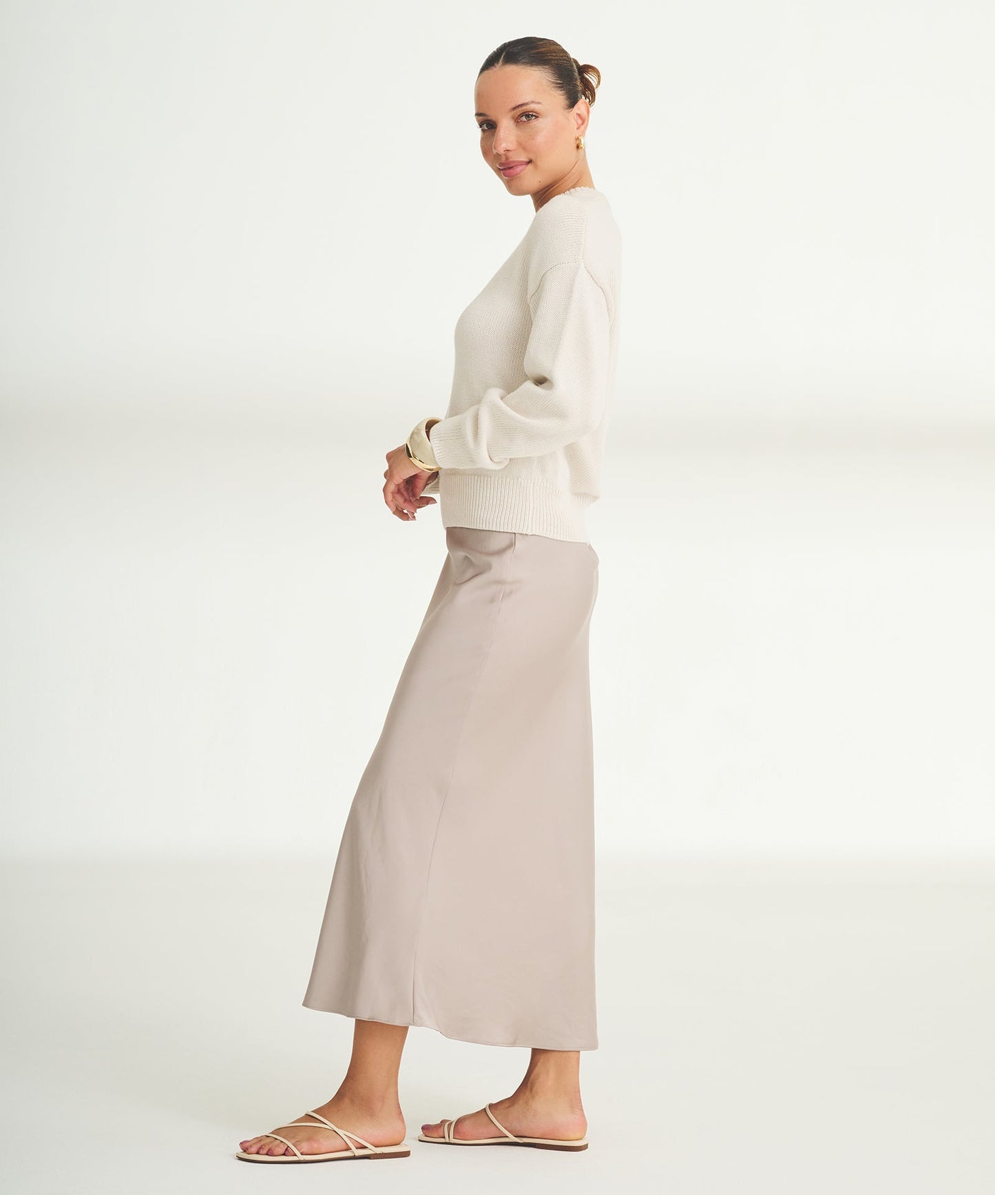 Cotton Relaxed Crewneck Sweater