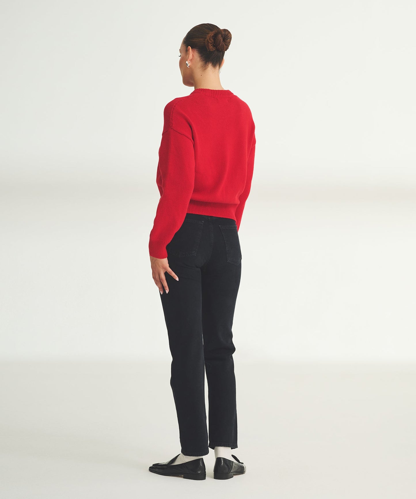 Cotton Relaxed Crewneck Sweater