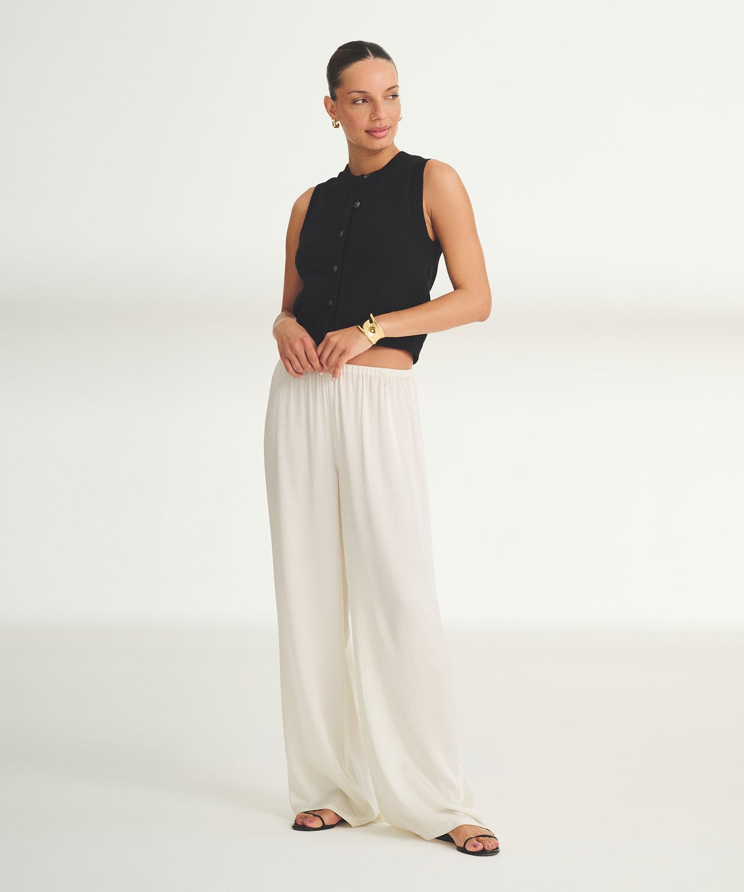 Cotton Sleeveless Cardigan