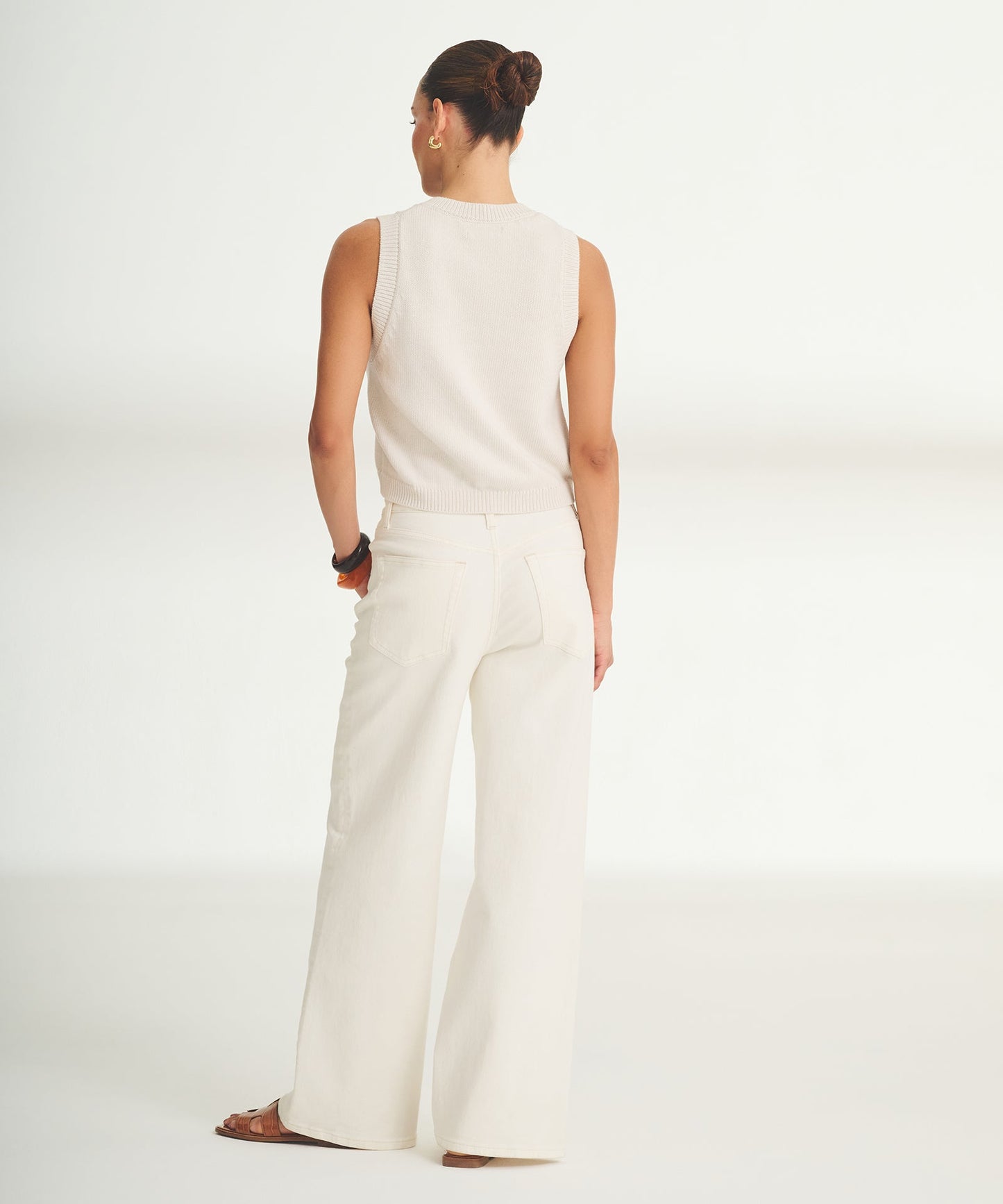 Cotton Sleeveless Cardigan