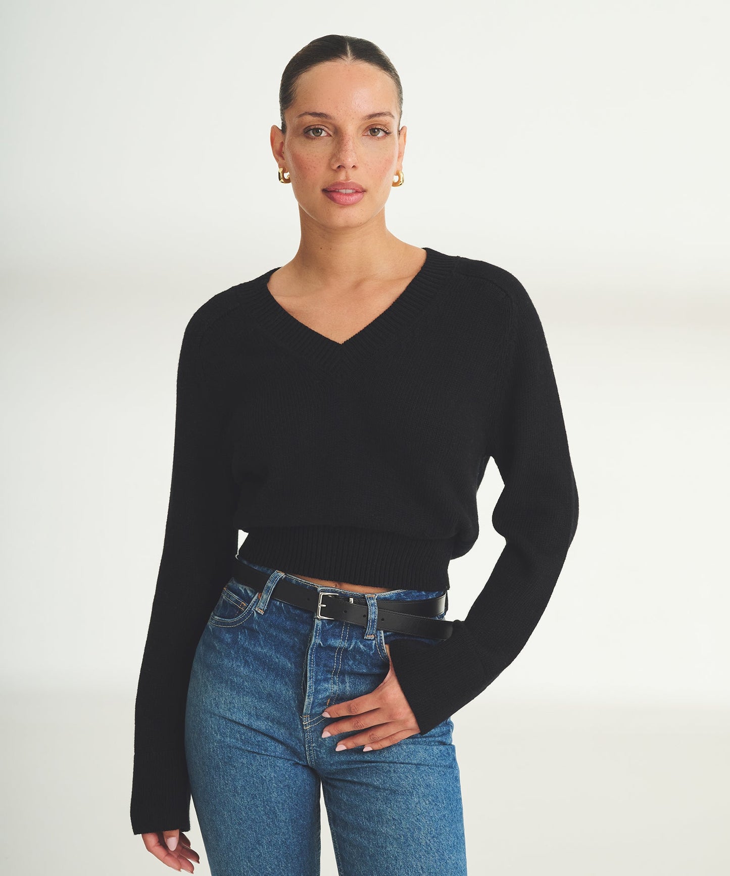 Cotton V-Neck Sweater