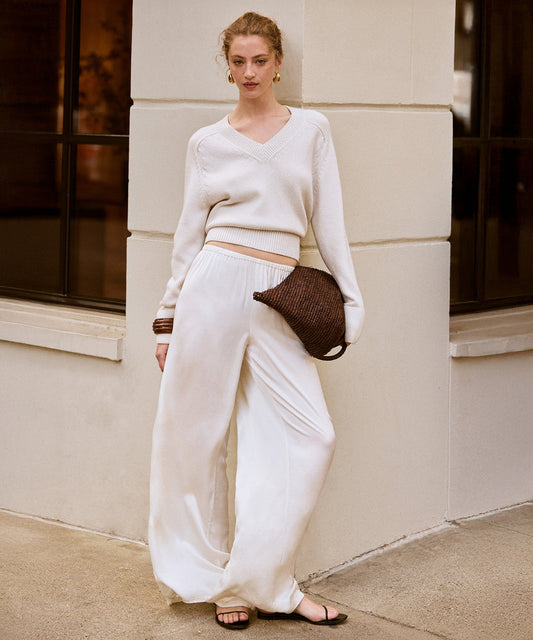 Cotton V-Neck Sweater