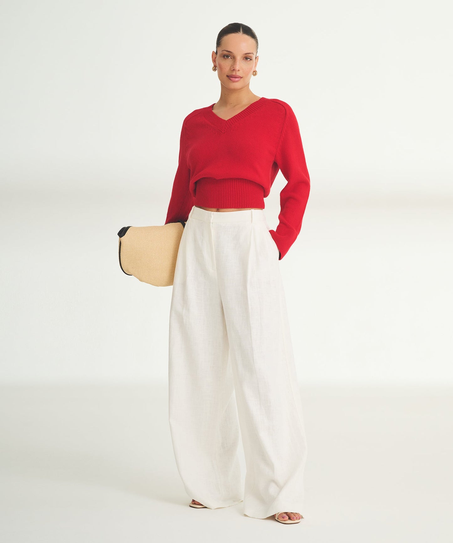 Cotton V-Neck Sweater