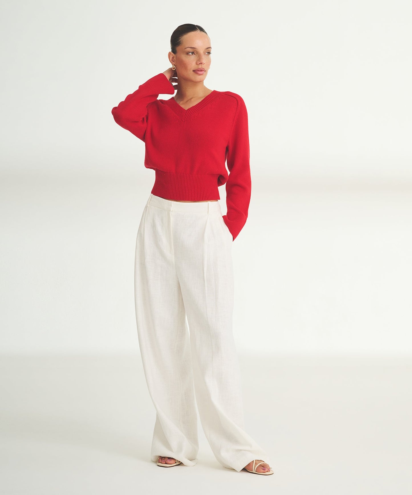 Cotton V-Neck Sweater