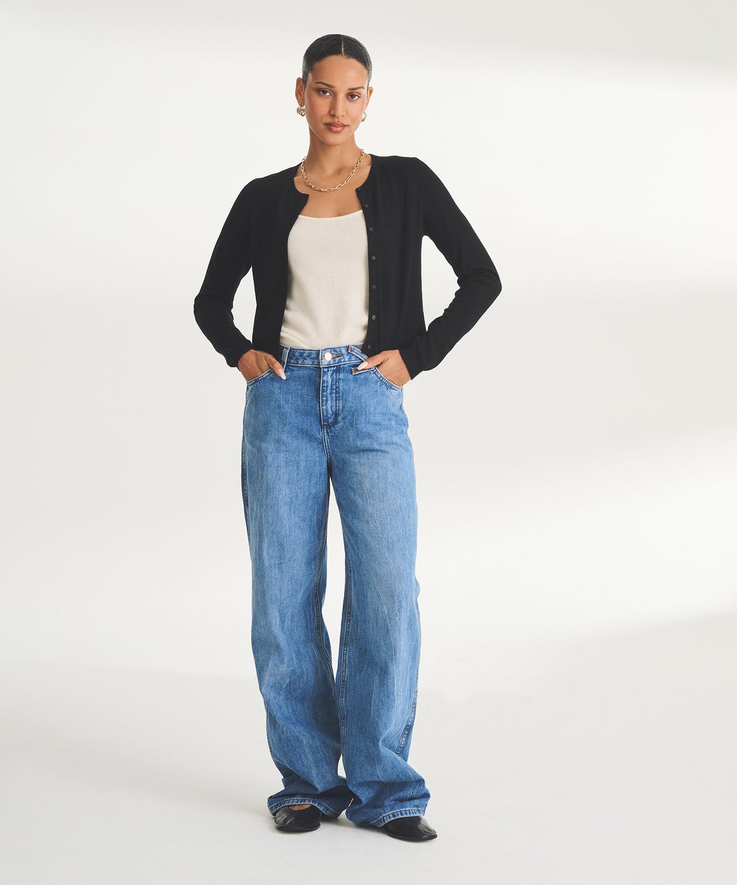 Super Fine Cashmere Cropped Cardigan