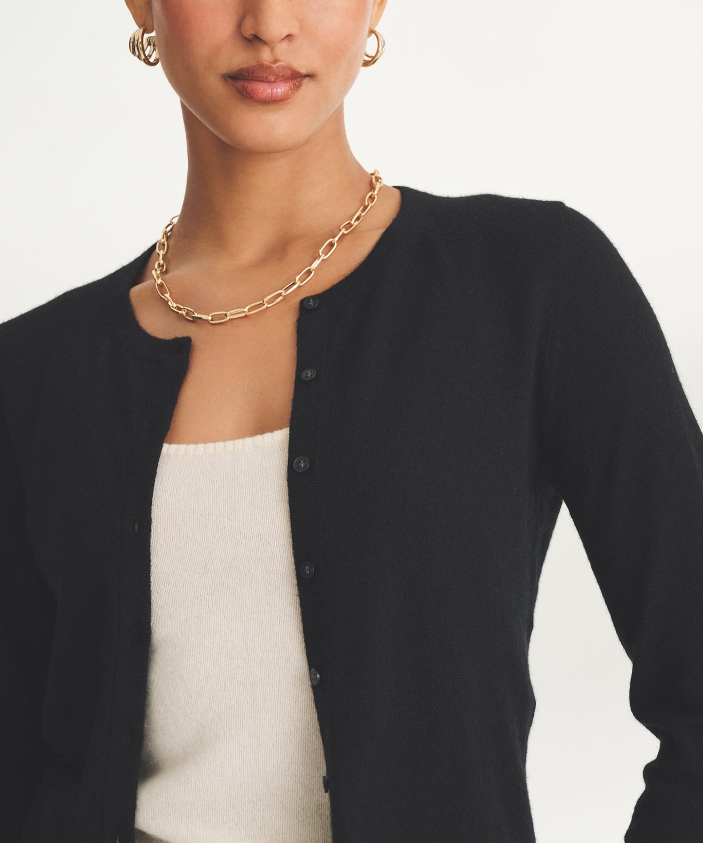Super Fine Cashmere Cropped Cardigan