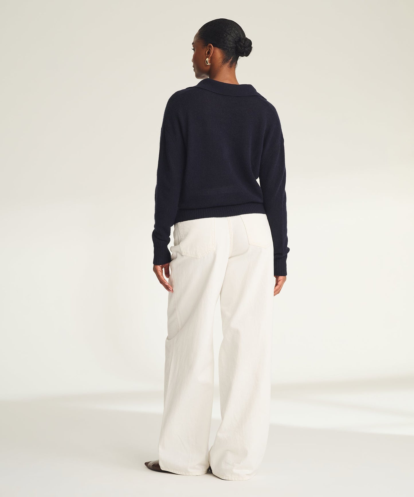 Featherweight Cashmere Polo Sweater