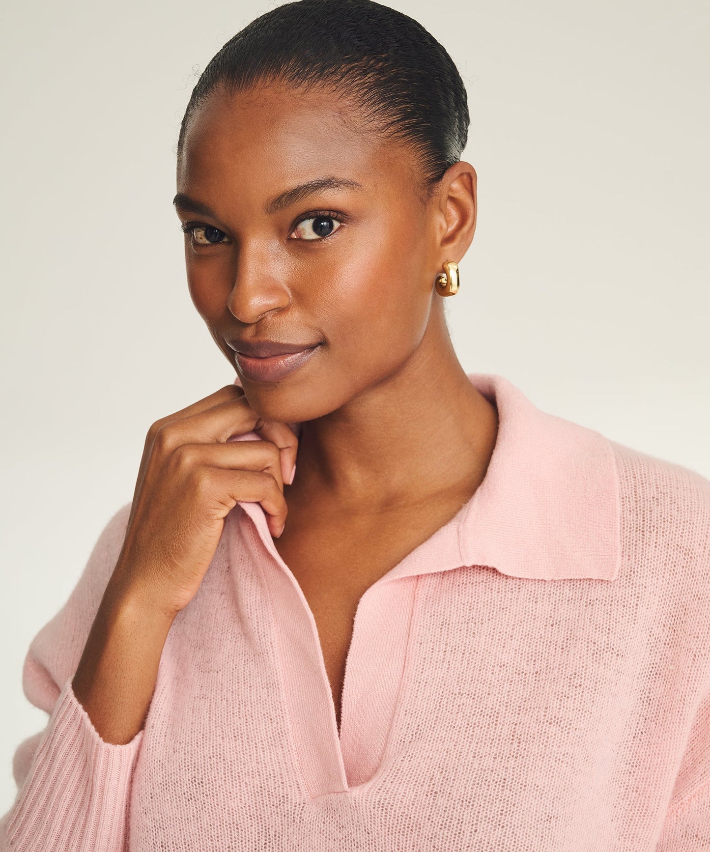 Featherweight Cashmere Polo Sweater