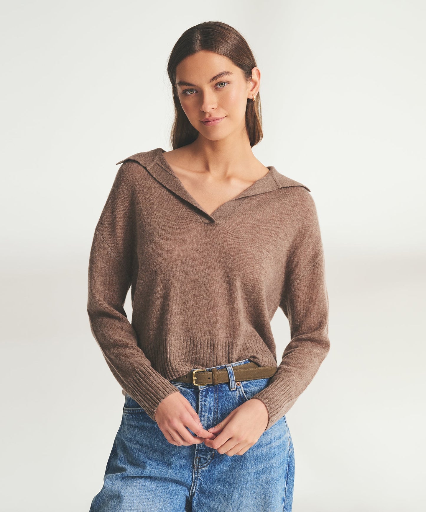 Featherweight Cashmere Polo Sweater
