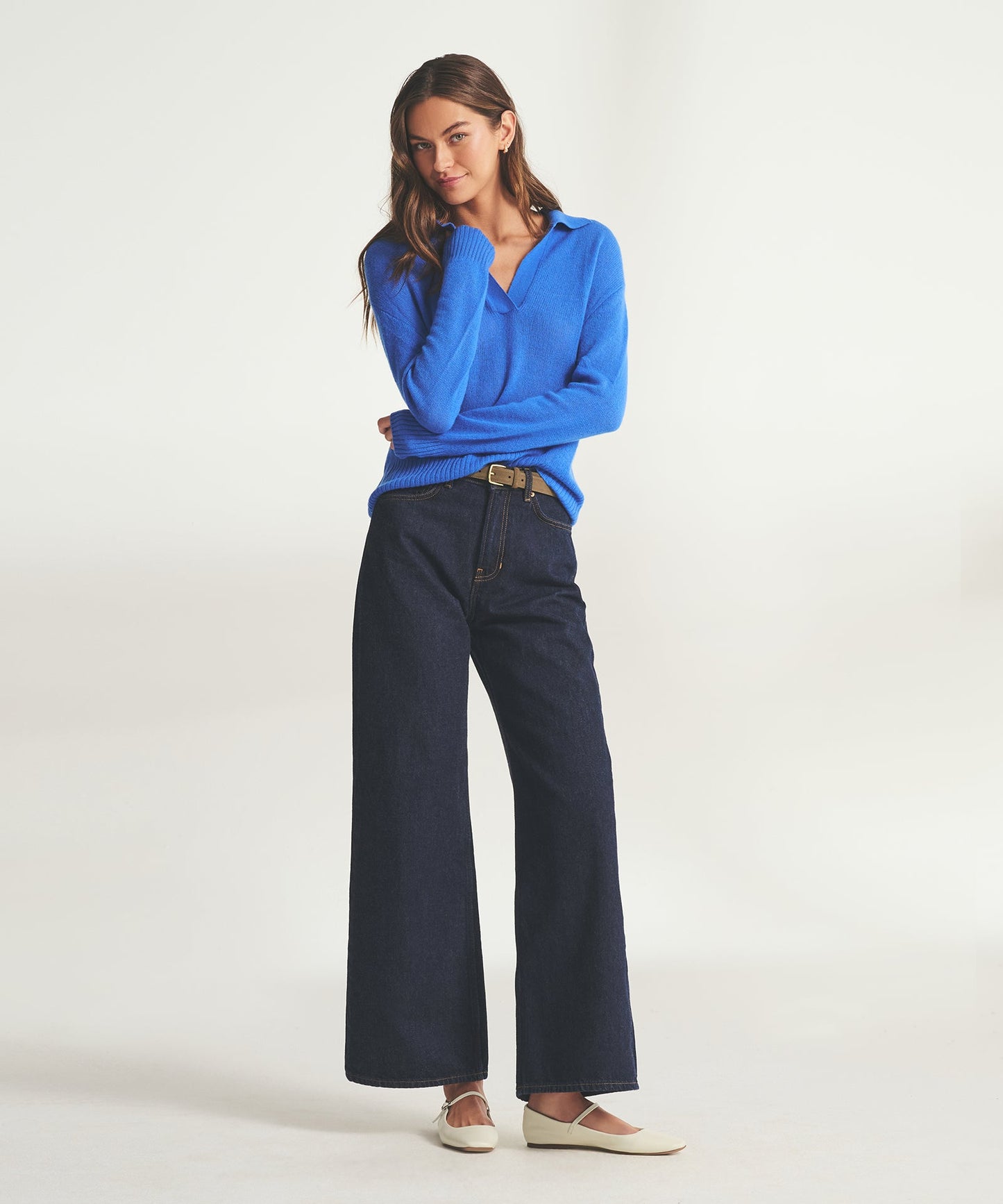 Featherweight Cashmere Polo Sweater