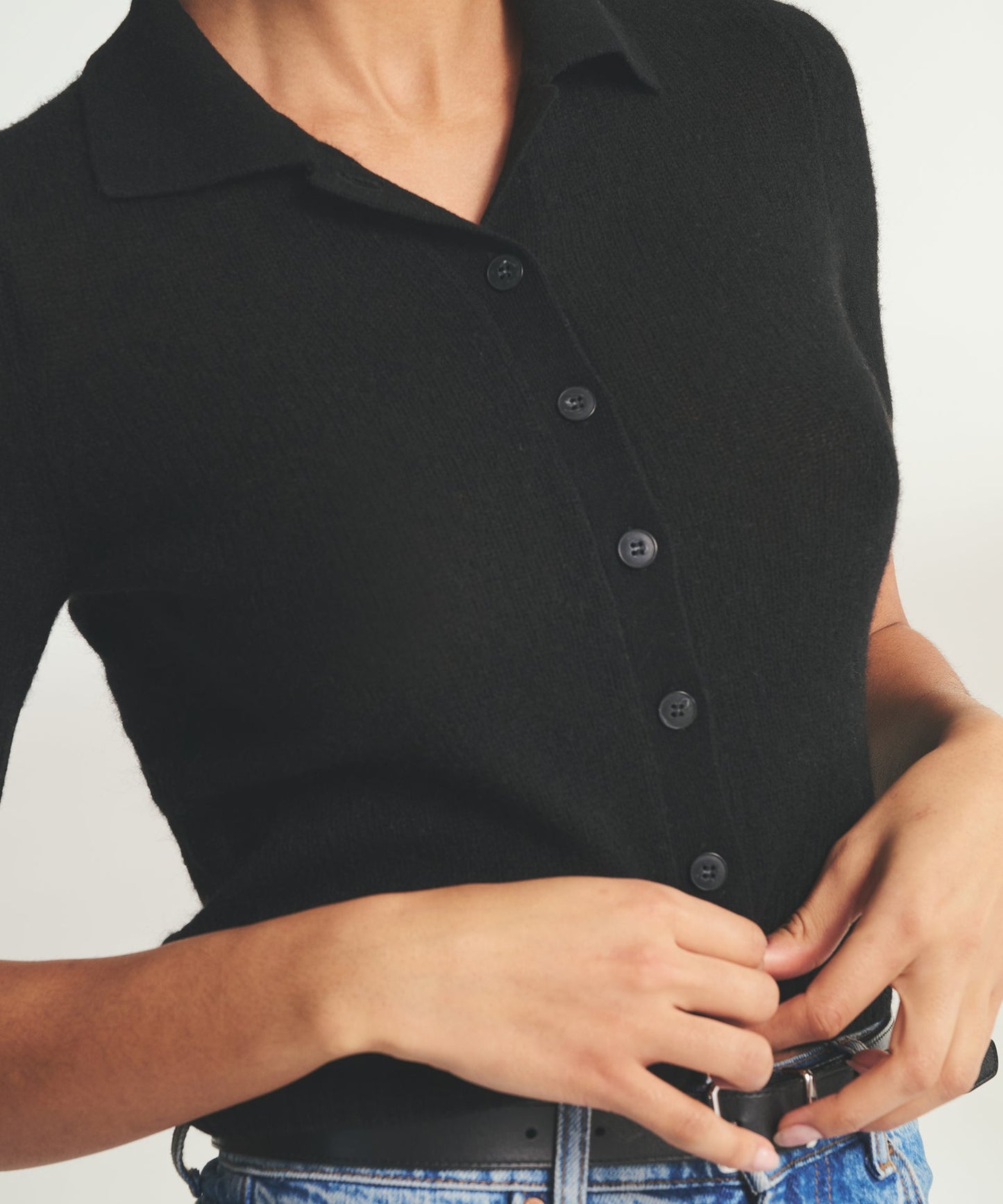 Featherweight Cashmere Short Sleeve Cardigan