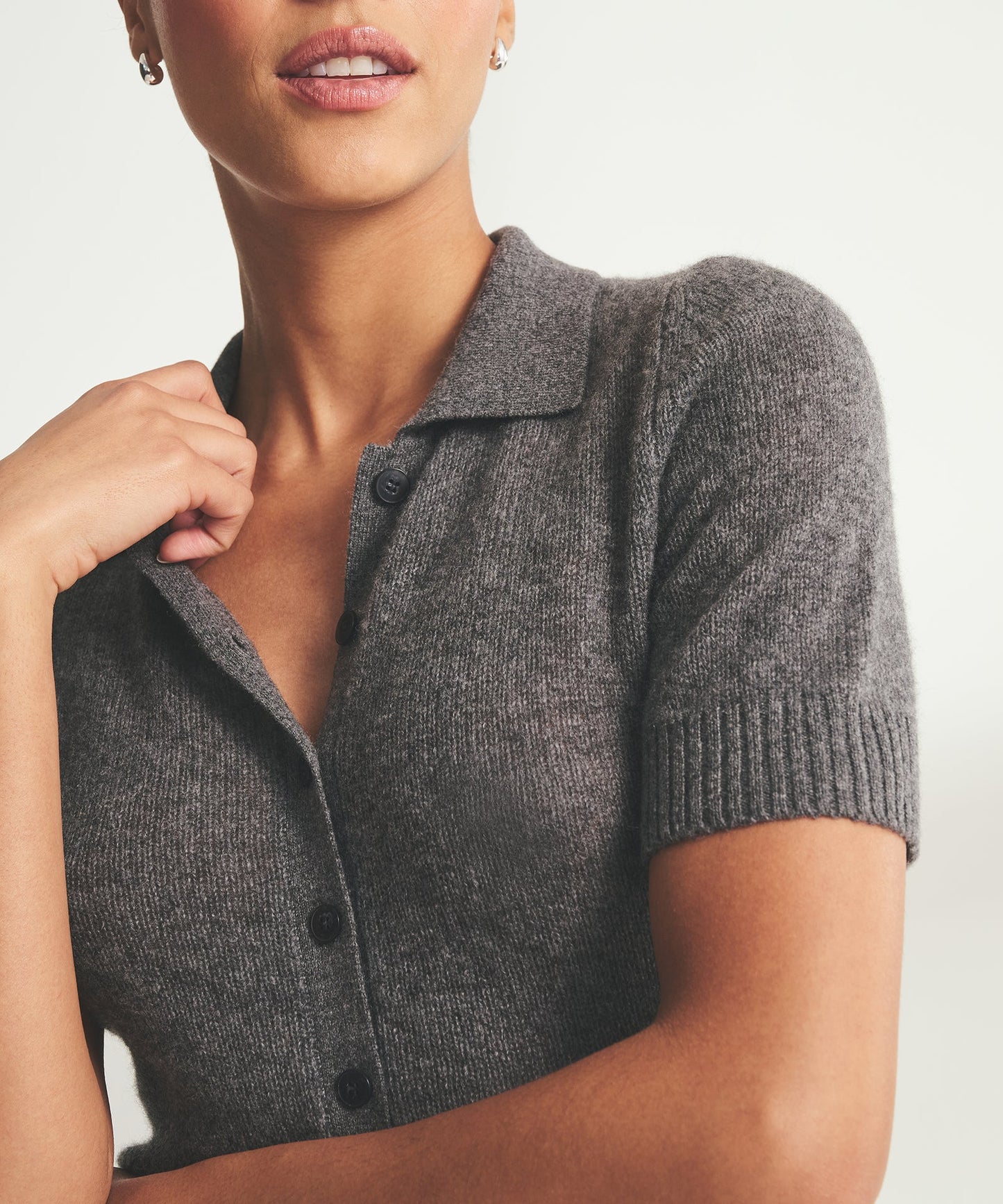 Featherweight Cashmere Short Sleeve Cardigan
