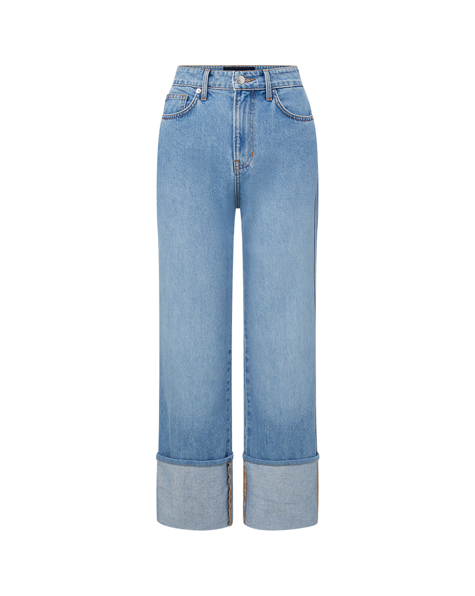 Dylan Cuffed Straight-Leg Jean