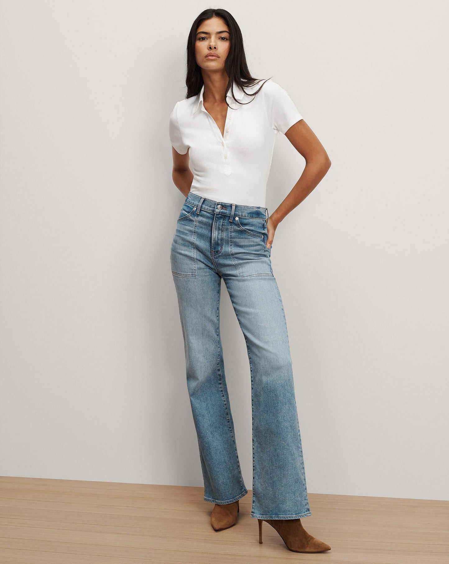 Crosbie Slim Wide-Leg Jean