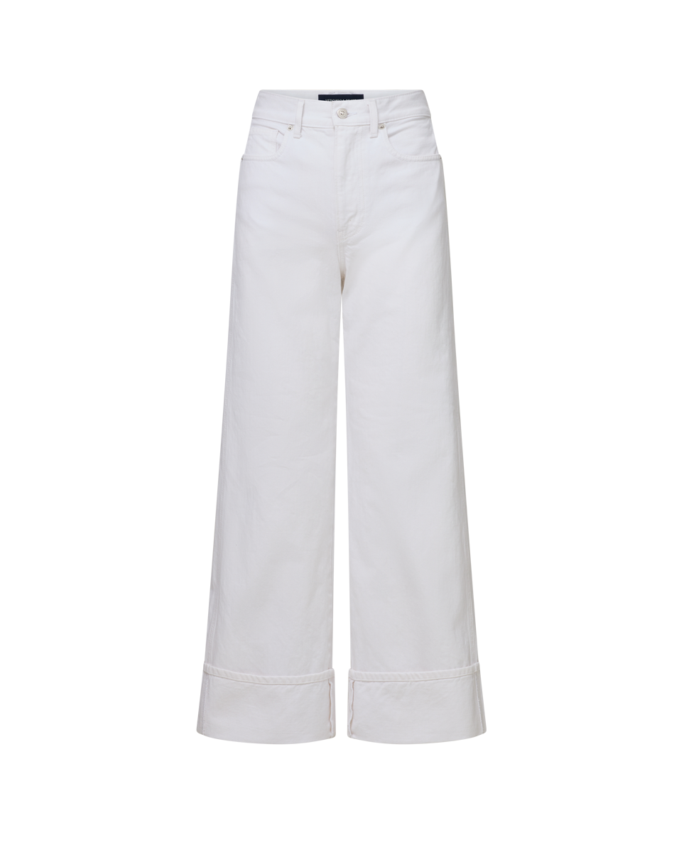 Taylor Cuffed Cropped Wide-Leg Jean