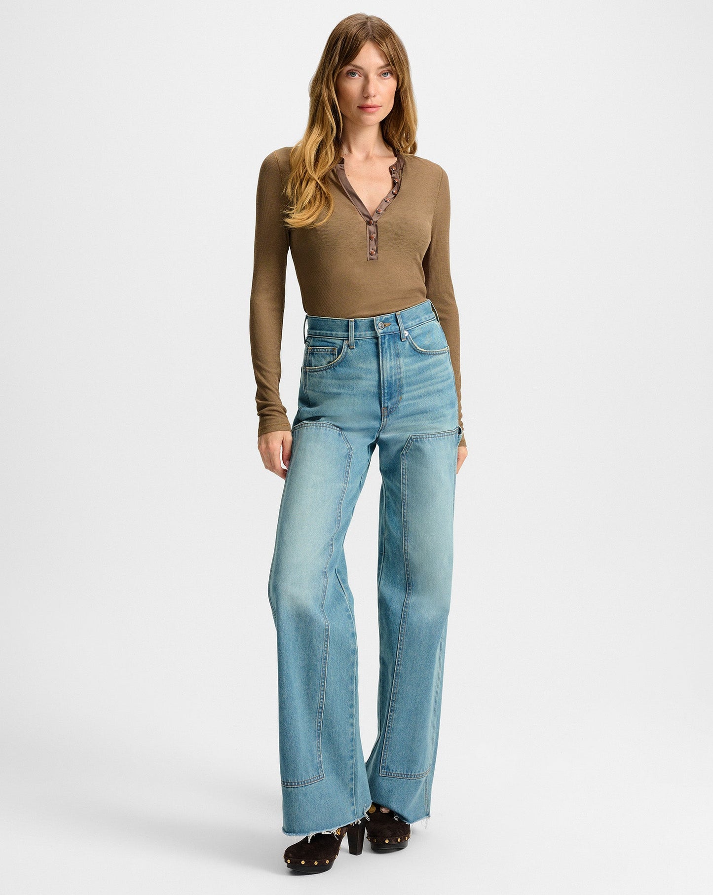 Taylor Wide-Leg Jean with Chaps