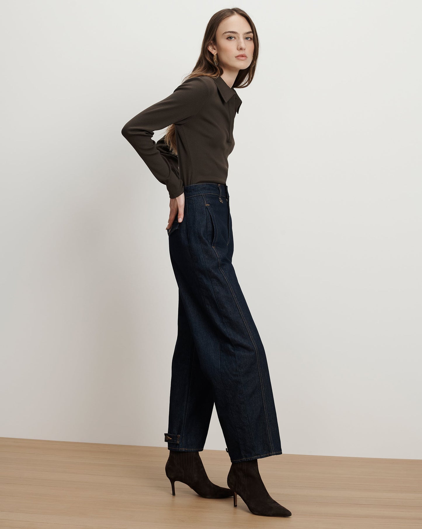 Ryder Adjustable Button Hem Barrel Jean