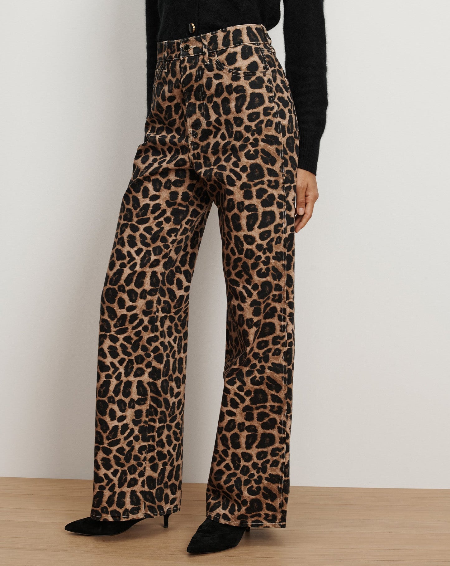 Taylor Leopard Wide-Leg Jean