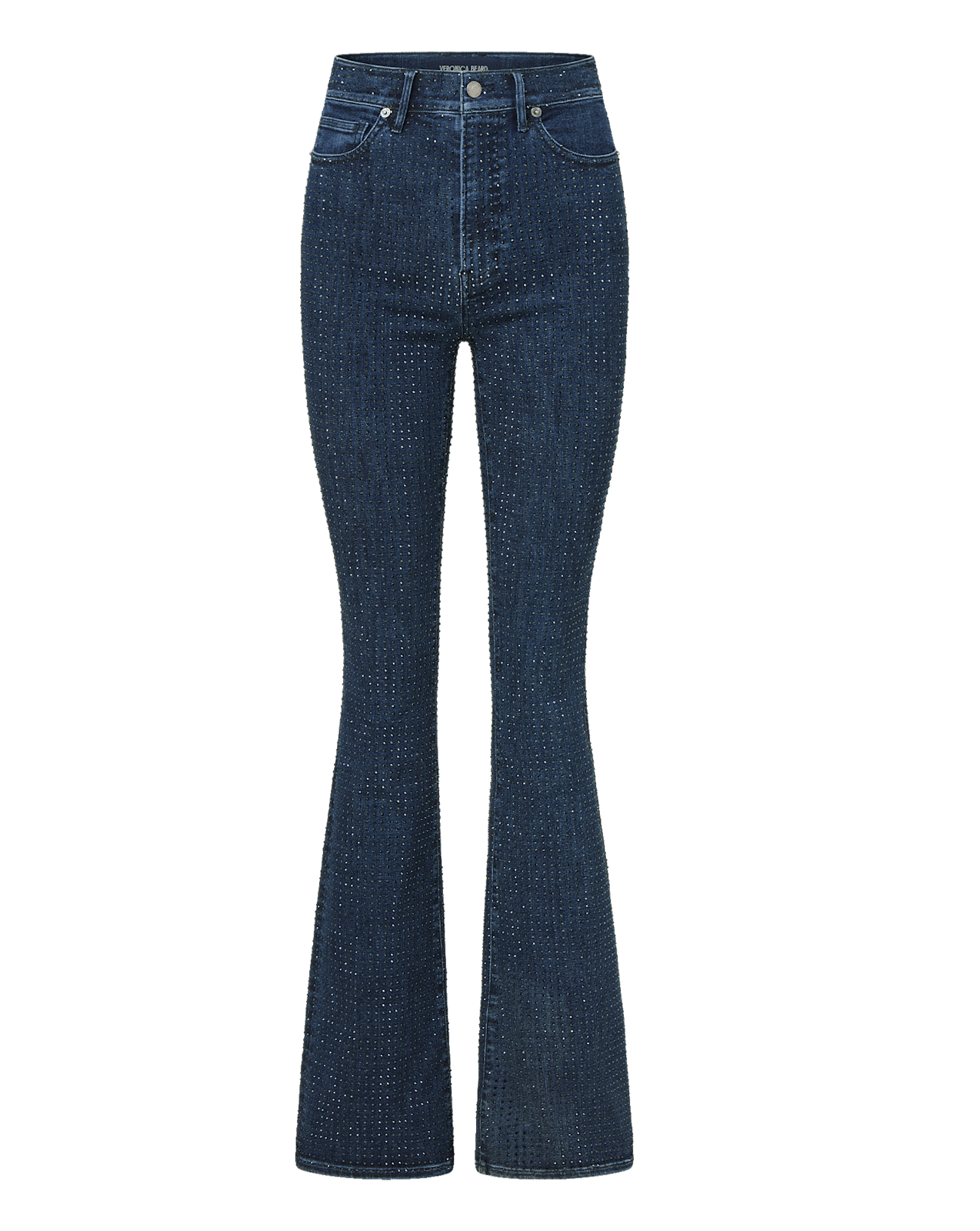 Beverly Rhinestone Skinny-Flare Jean