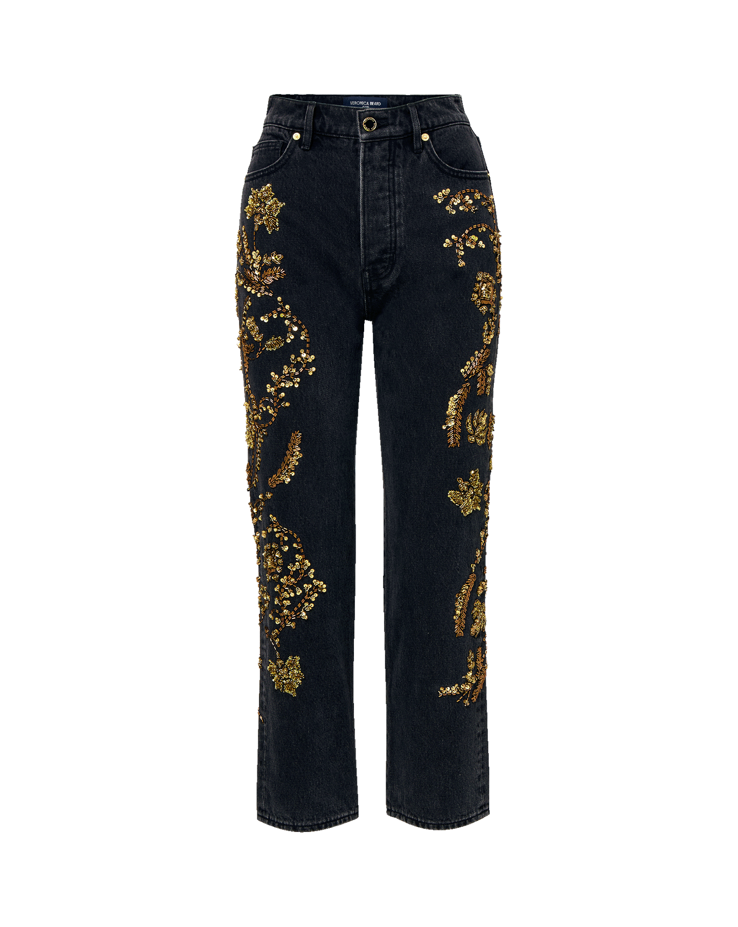 Daniela Embellished Straight-Leg Jean