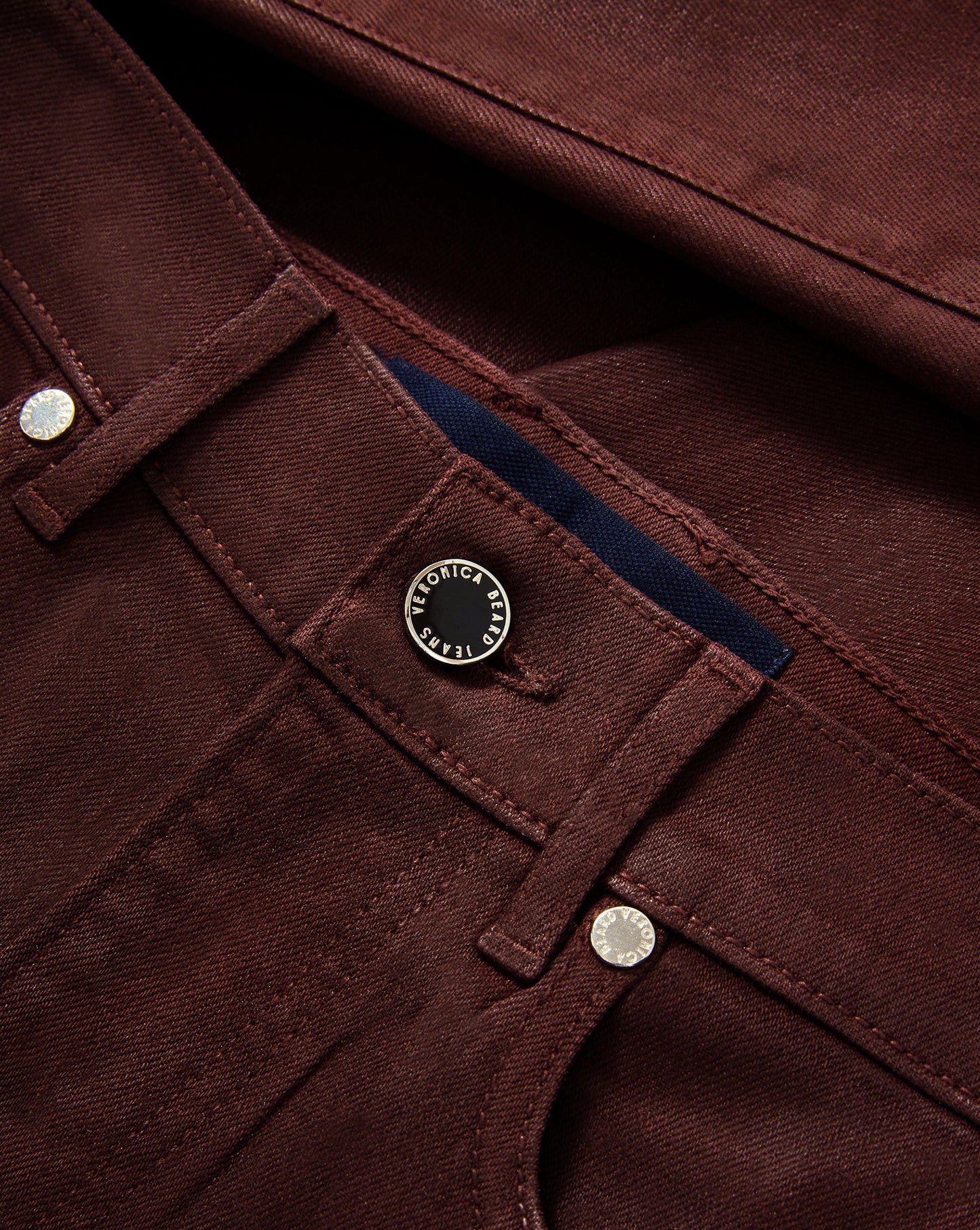 Crosbie Coated Slim Wide-Leg Jean