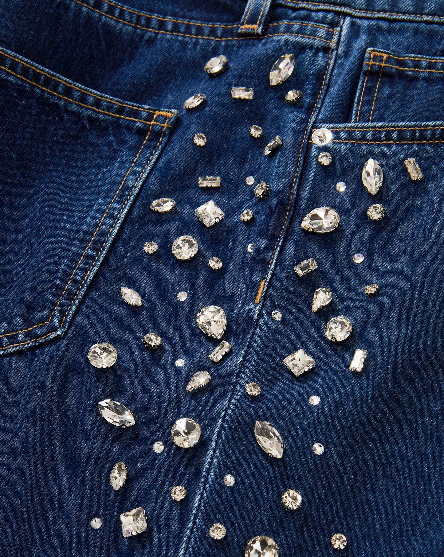 Kasey Embellished Wide-Leg Jean