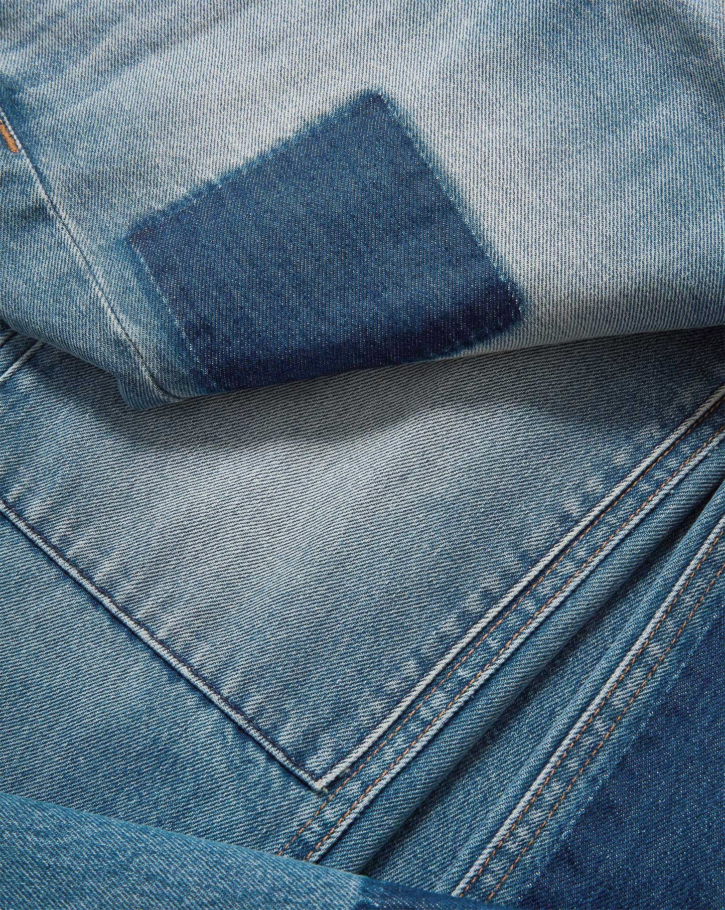 Dylan Patchwork Straight-Leg Jean