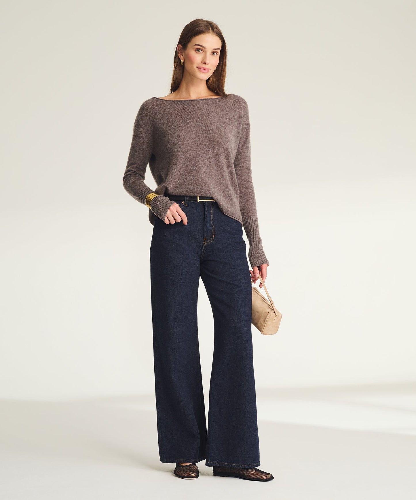Lightweight Cashmere Boatneck Sweater