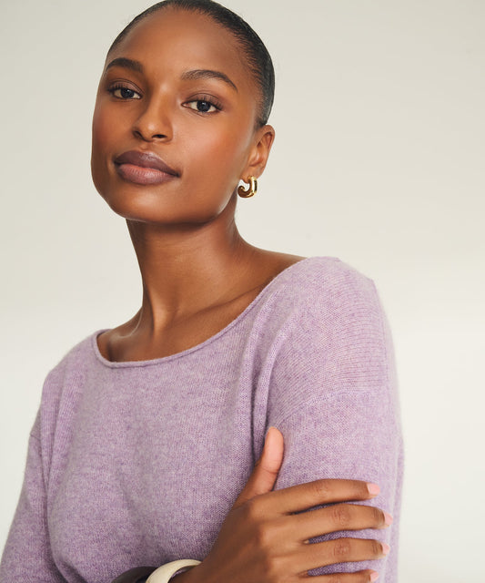 Lightweight Cashmere Boatneck Sweater
