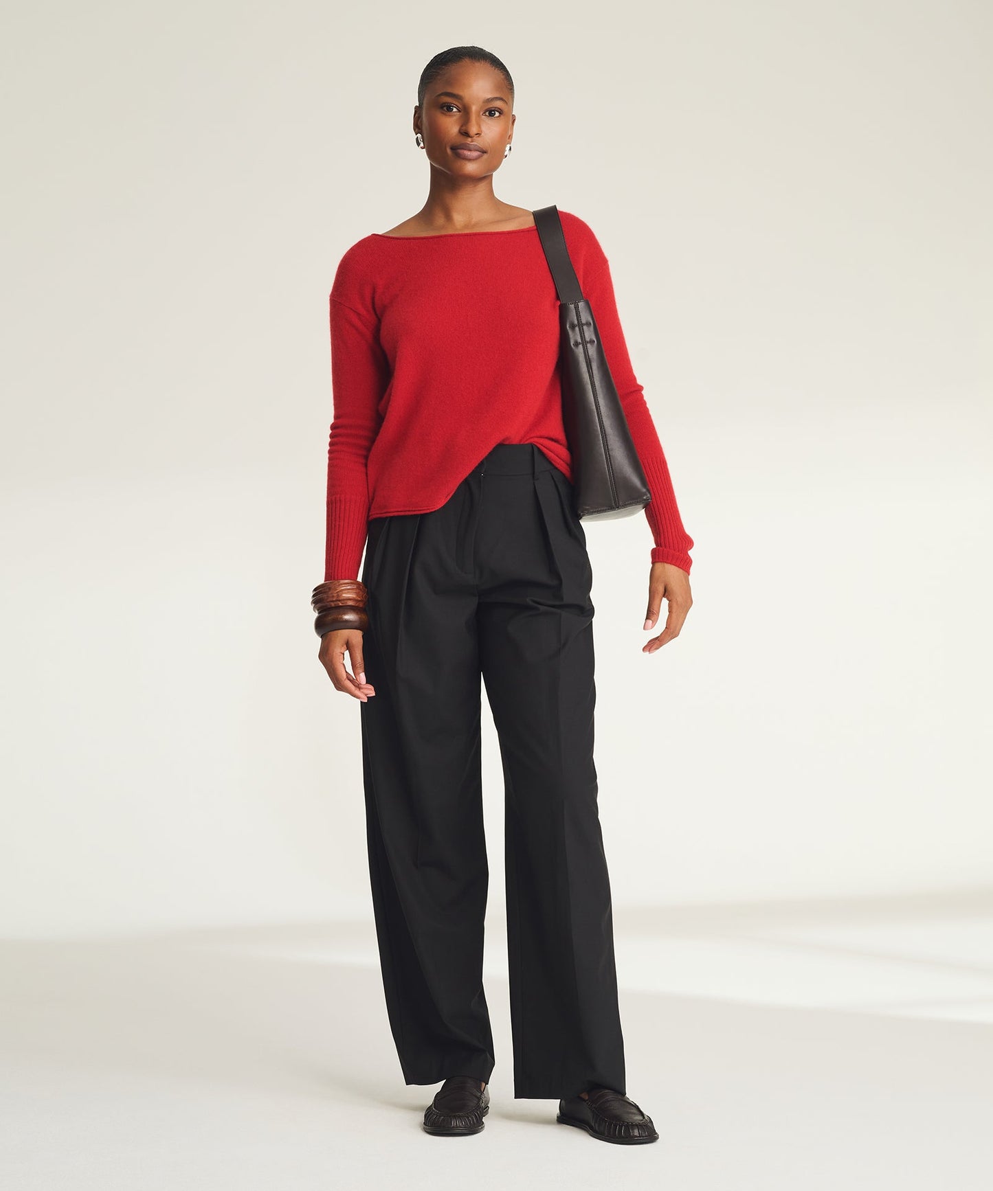 Lightweight Cashmere Boatneck Sweater