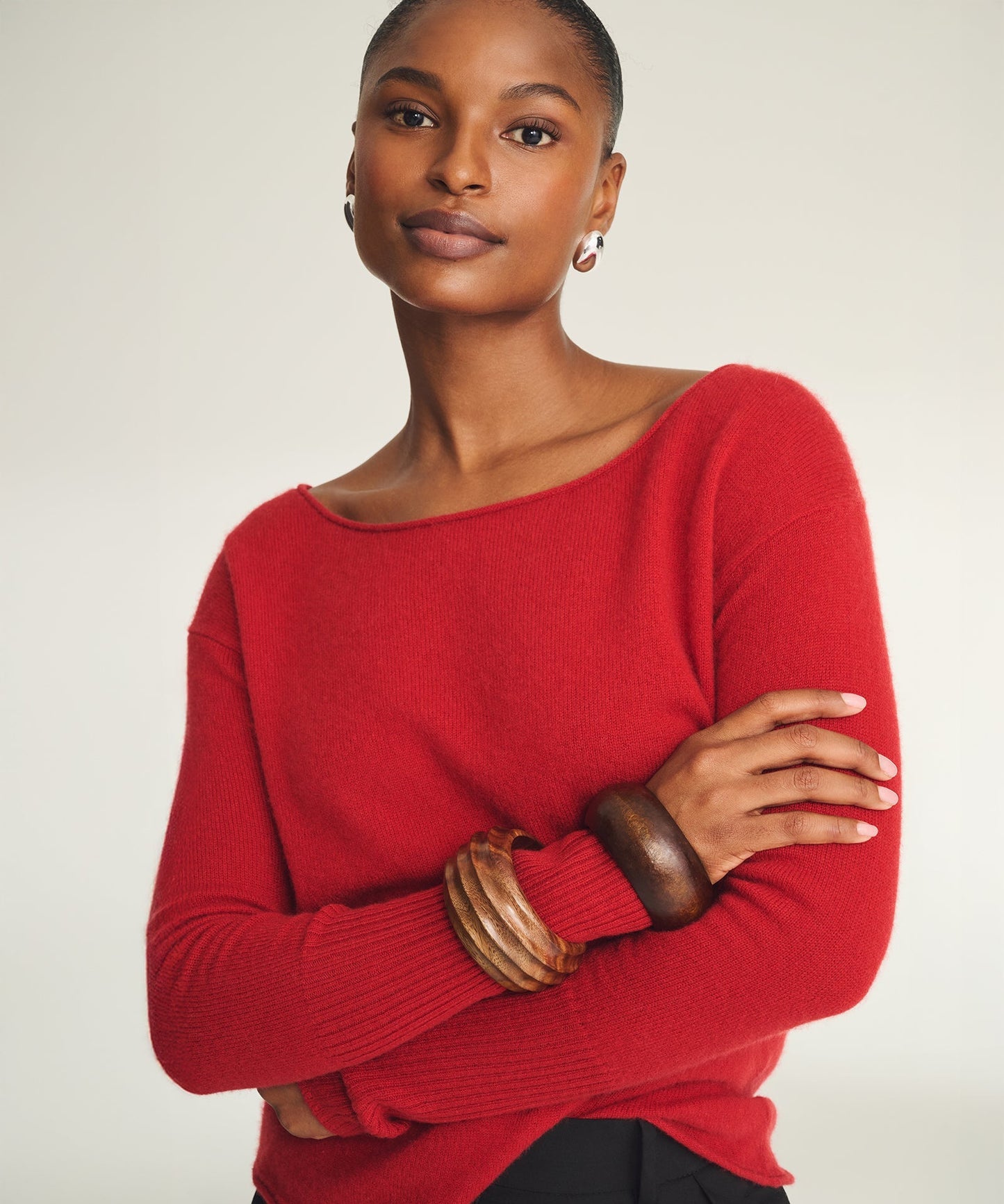 Lightweight Cashmere Boatneck Sweater