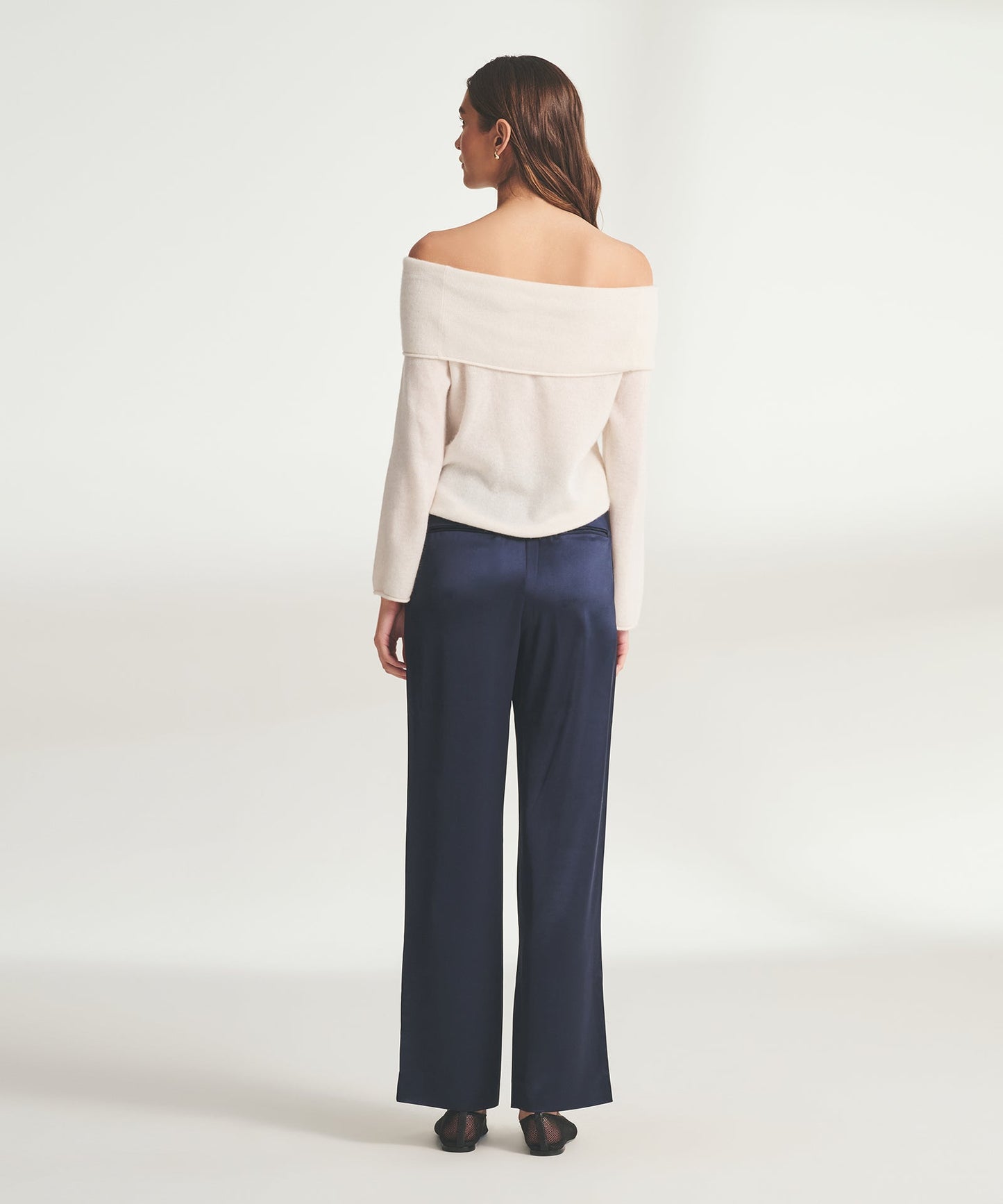 Lightweight Cashmere Off The Shoulder Top