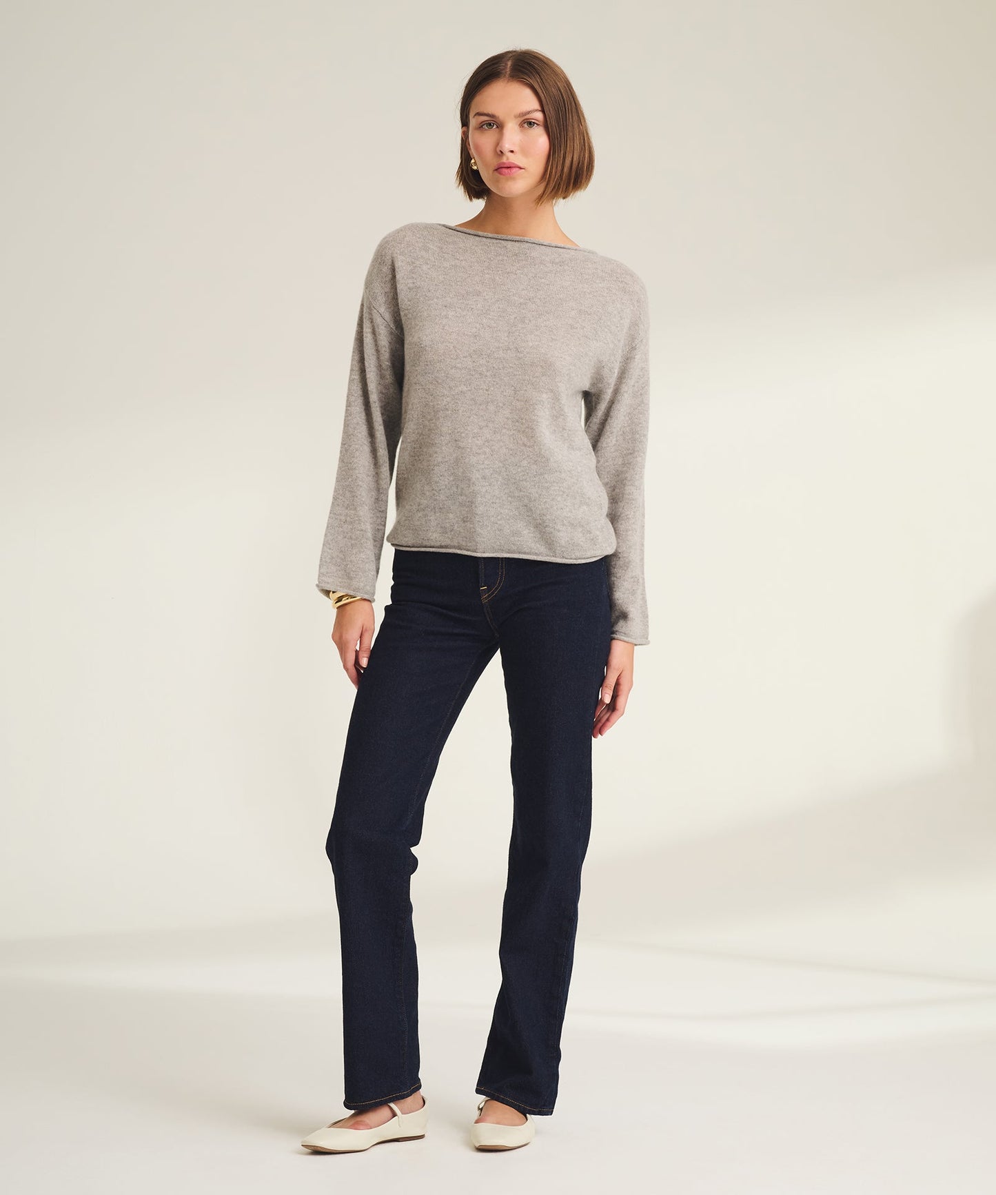 Lightweight Cashmere Relaxed Boatneck Sweater
