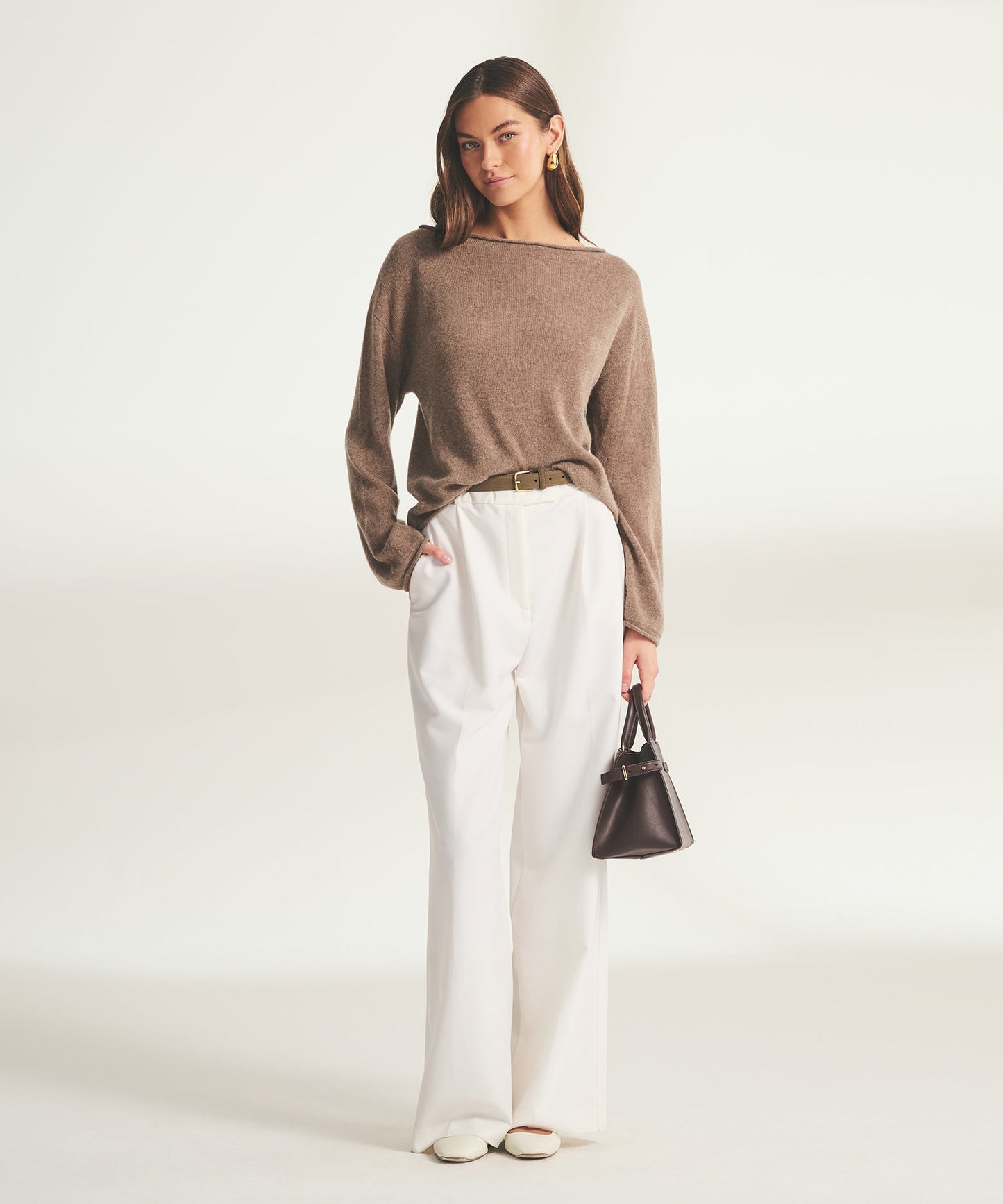 Lightweight Cashmere Relaxed Boatneck Sweater
