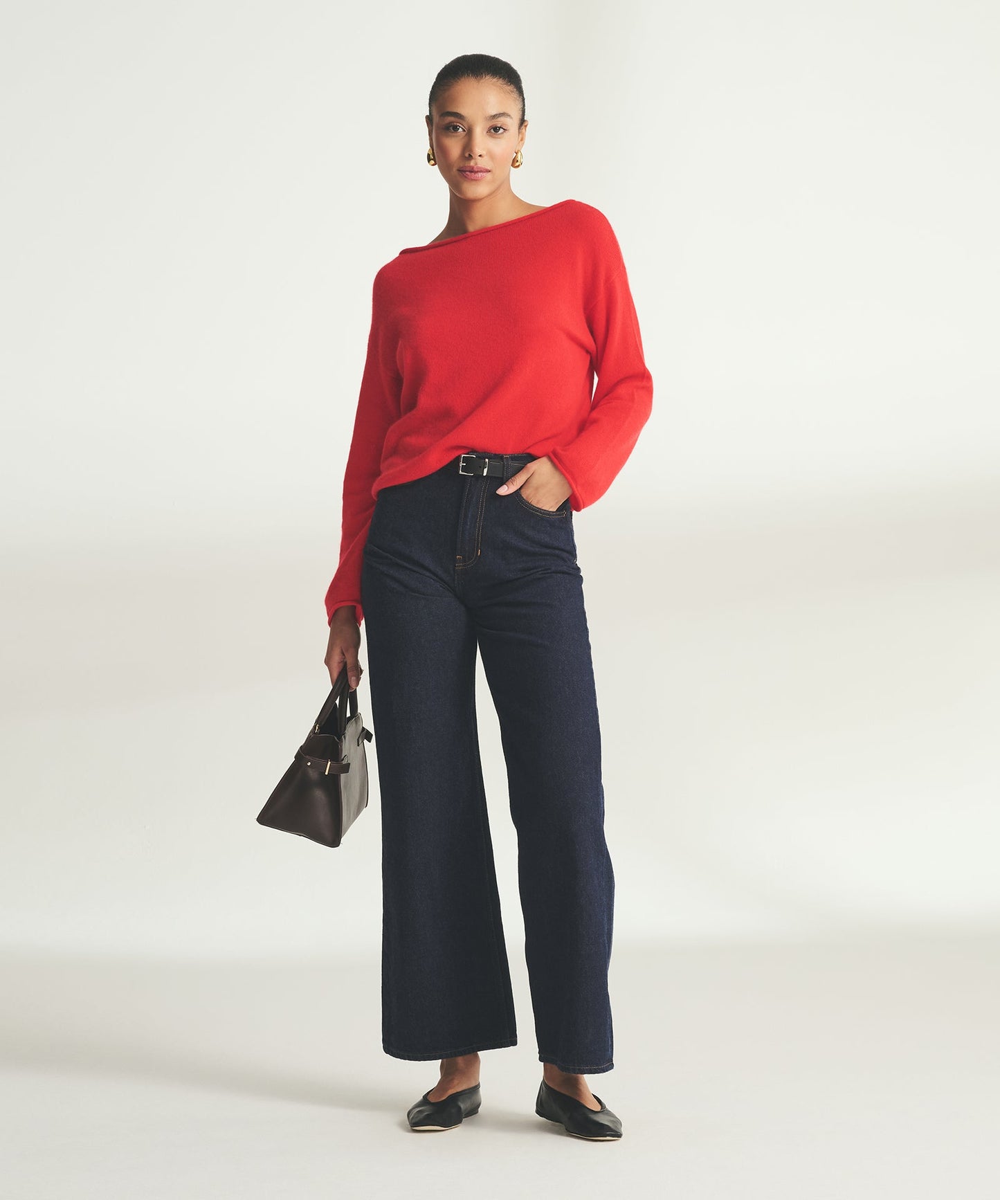 Lightweight Cashmere Relaxed Boatneck Sweater
