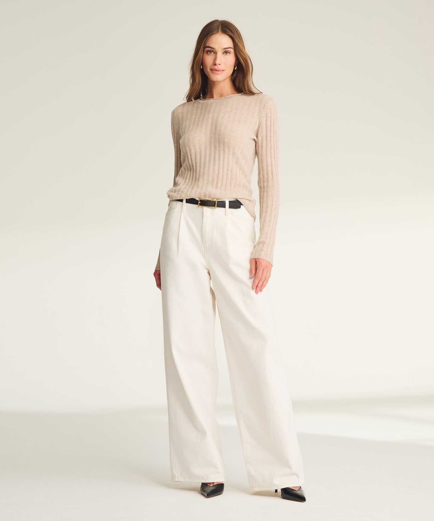 Lightweight Cashmere Ribbed Sweater