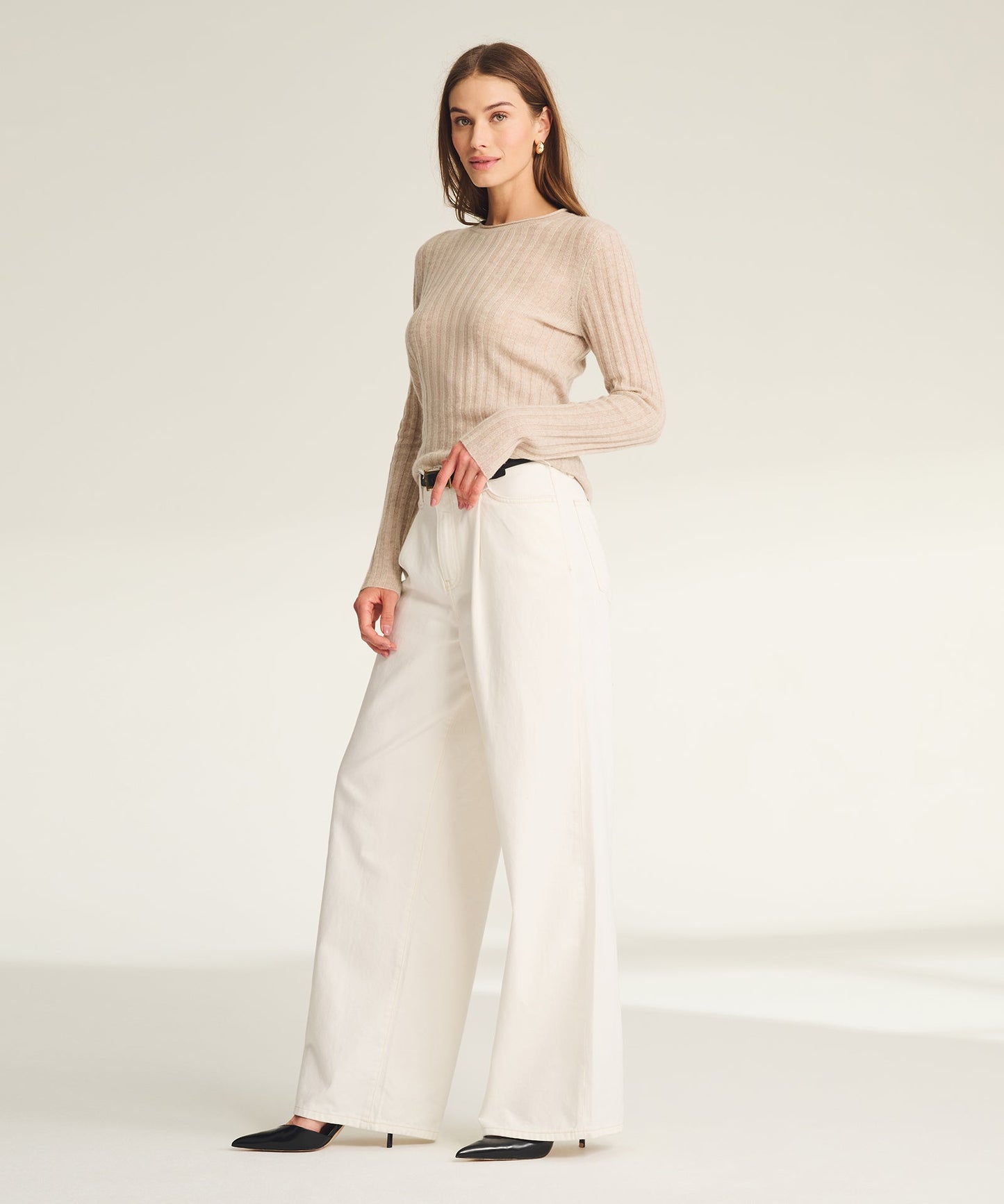 Lightweight Cashmere Ribbed Sweater