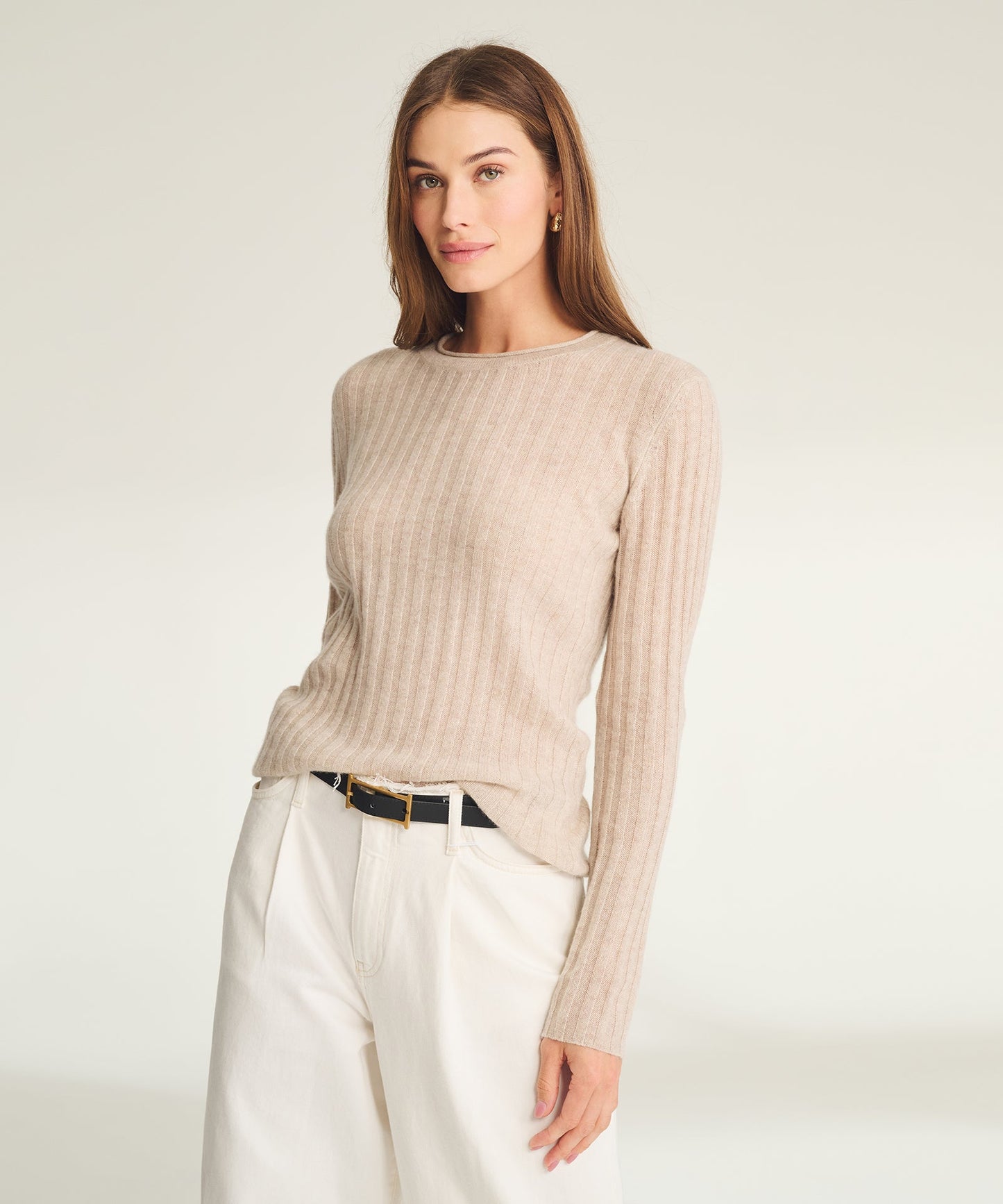 Lightweight Cashmere Ribbed Sweater