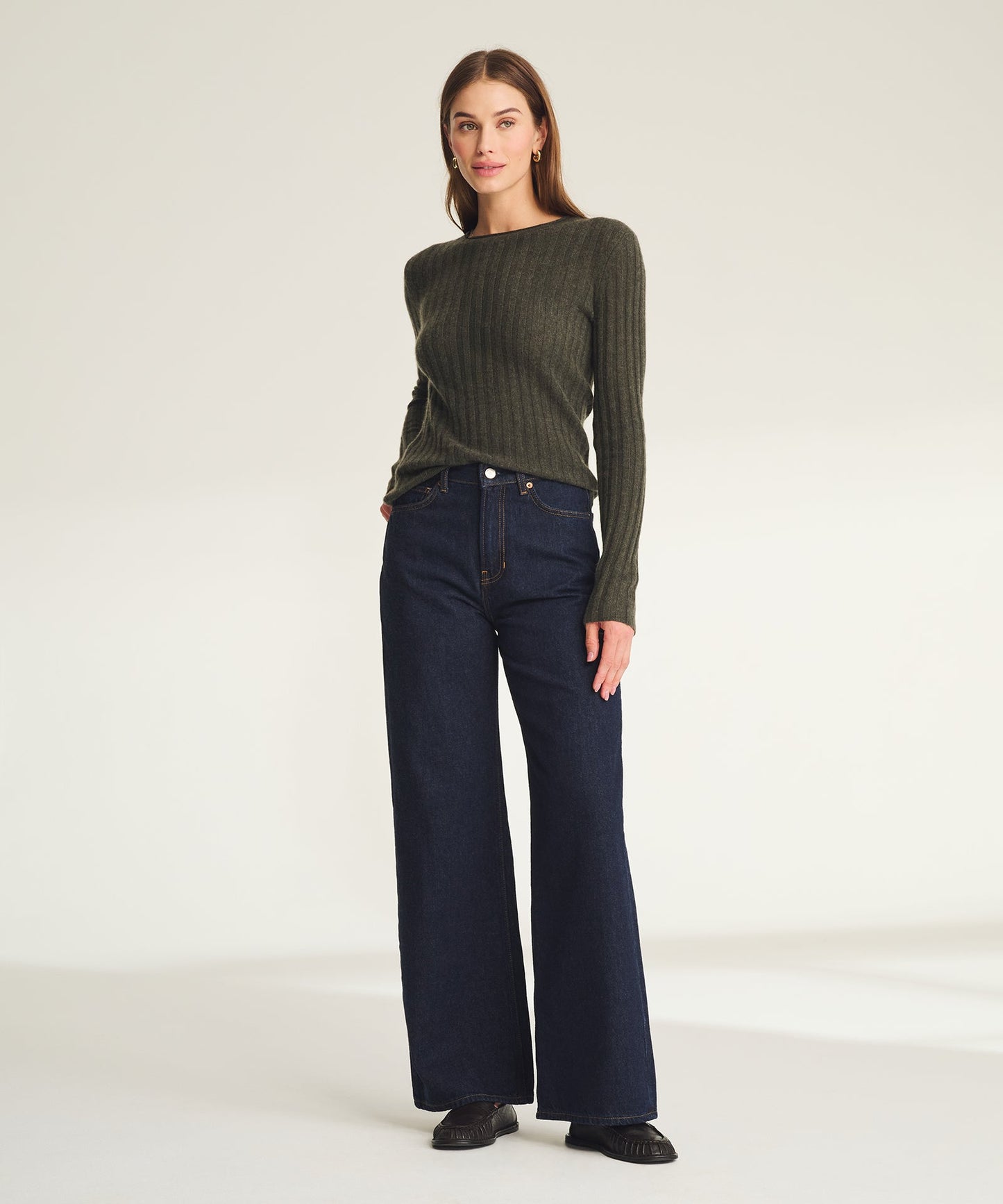 Lightweight Cashmere Ribbed Sweater
