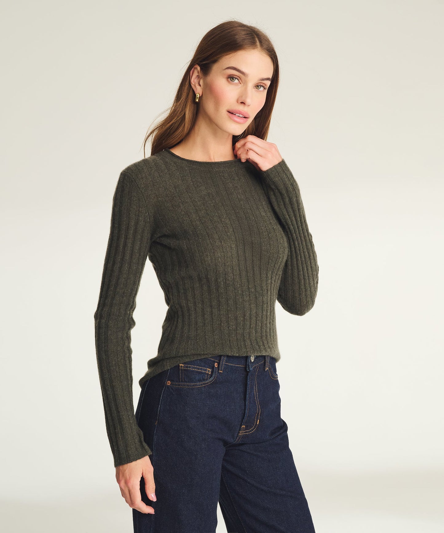 Lightweight Cashmere Ribbed Sweater