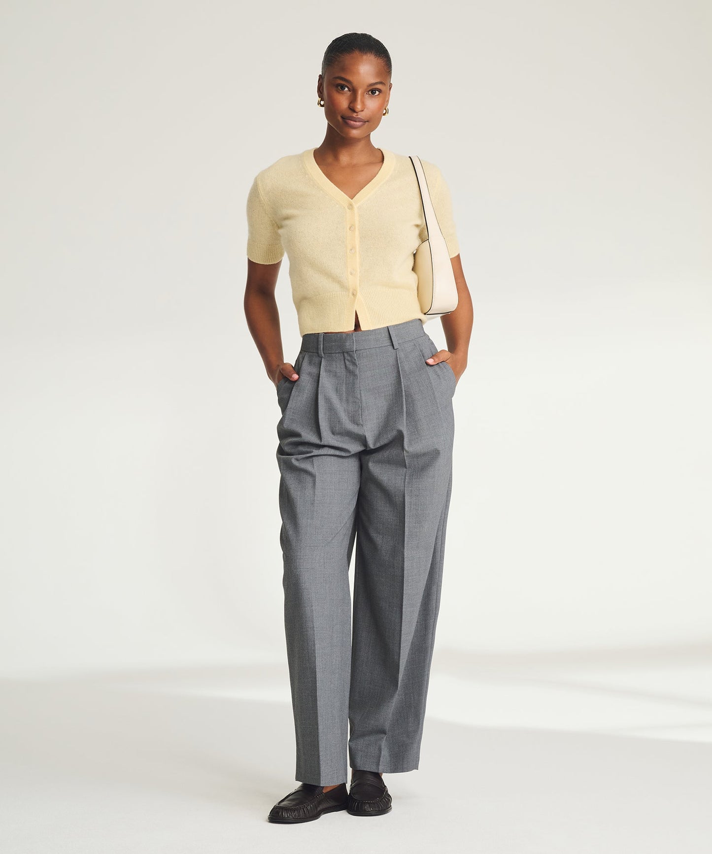 Lightweight Cashmere Short Sleeve Cardigan