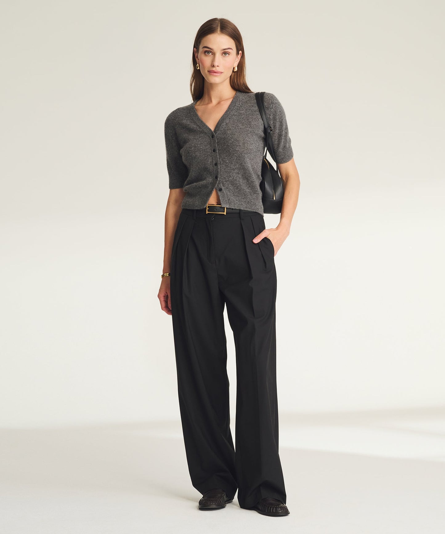 Lightweight Cashmere Short Sleeve Cardigan