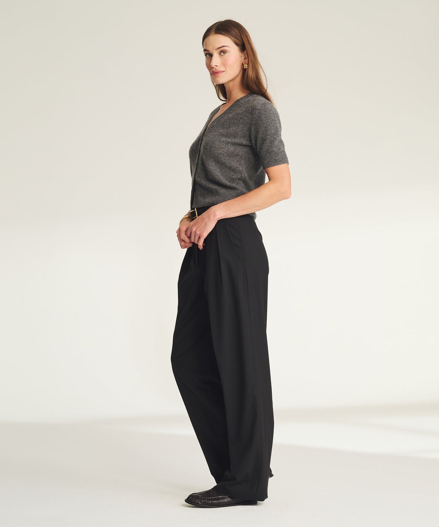 Lightweight Cashmere Short Sleeve Cardigan