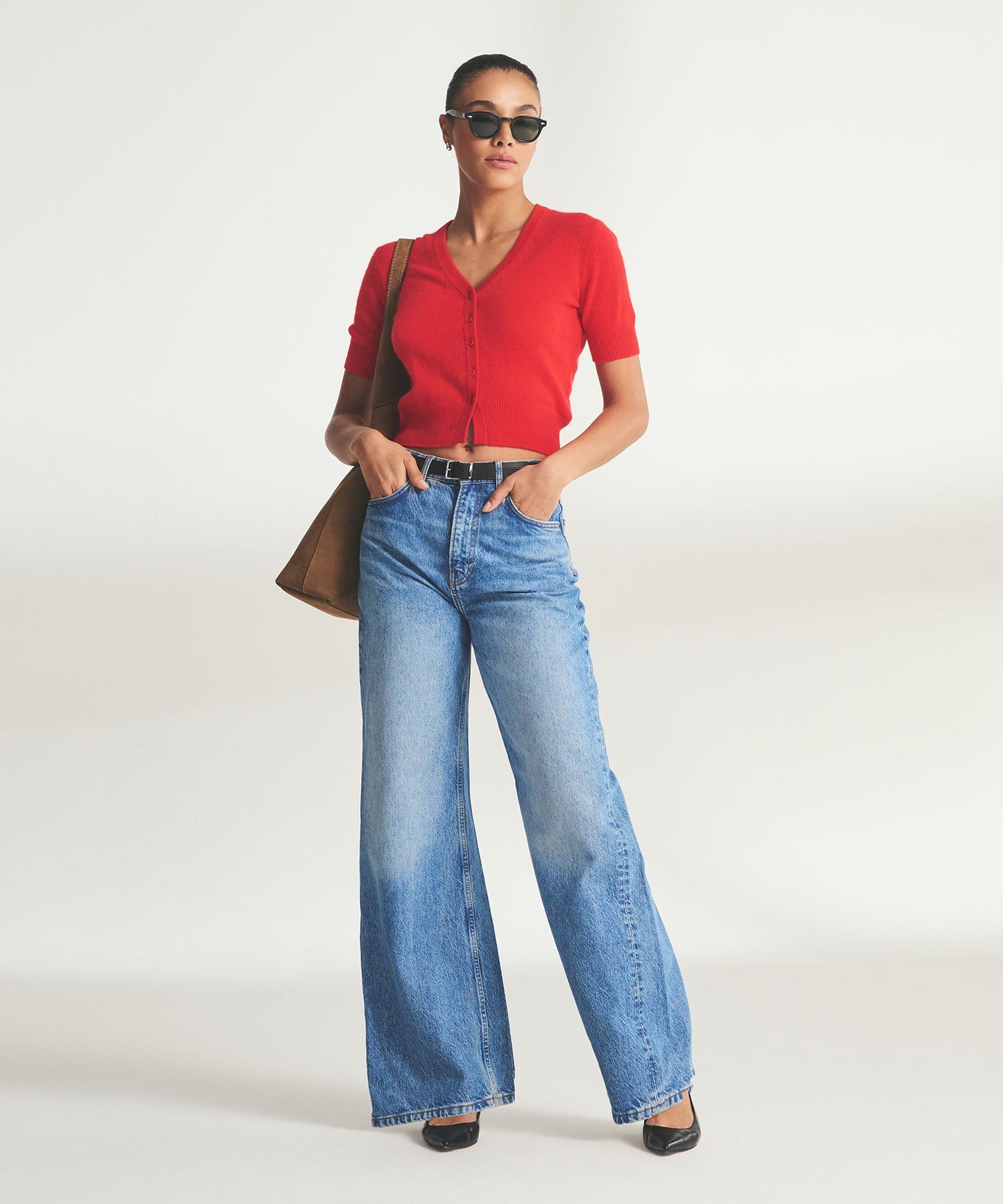 Lightweight Cashmere Short Sleeve Cardigan