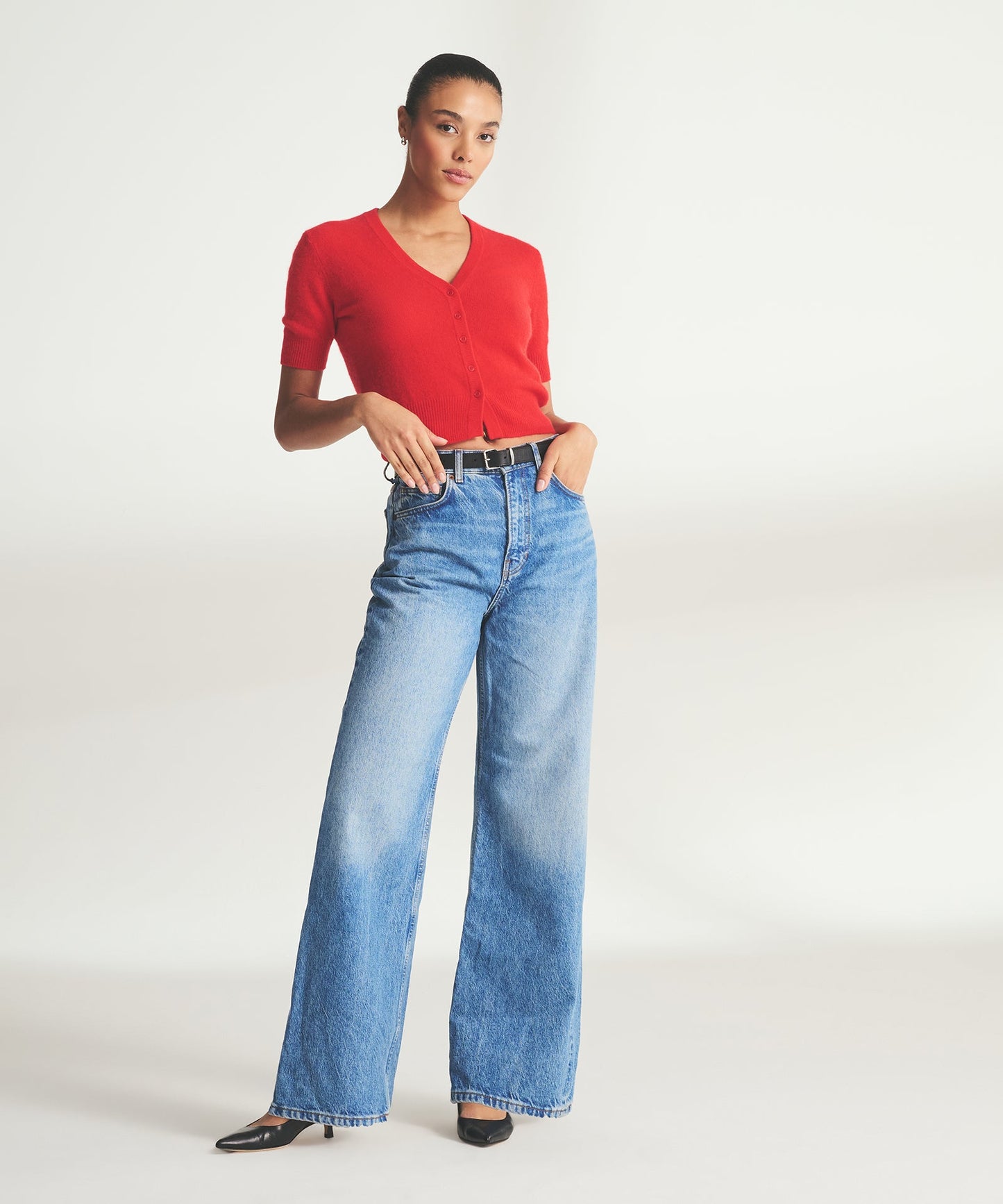 Lightweight Cashmere Short Sleeve Cardigan