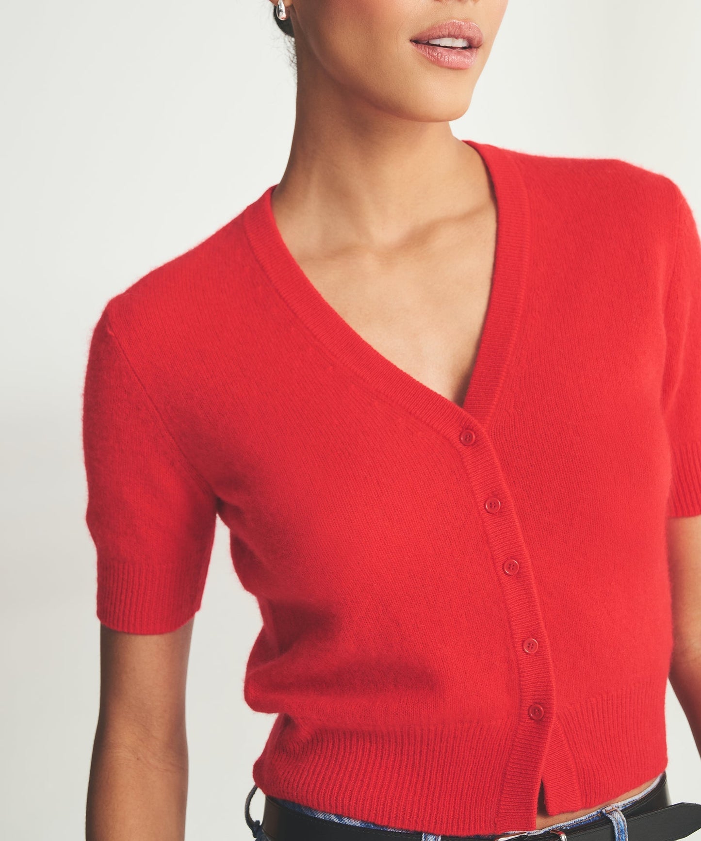 Lightweight Cashmere Short Sleeve Cardigan
