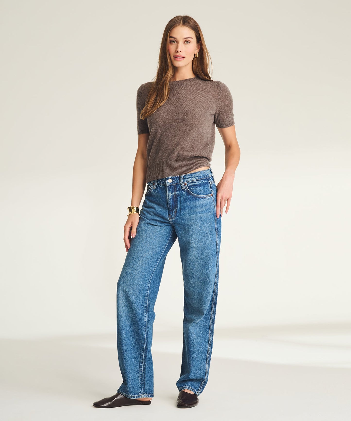 Lightweight Cashmere Short Sleeve Sweater