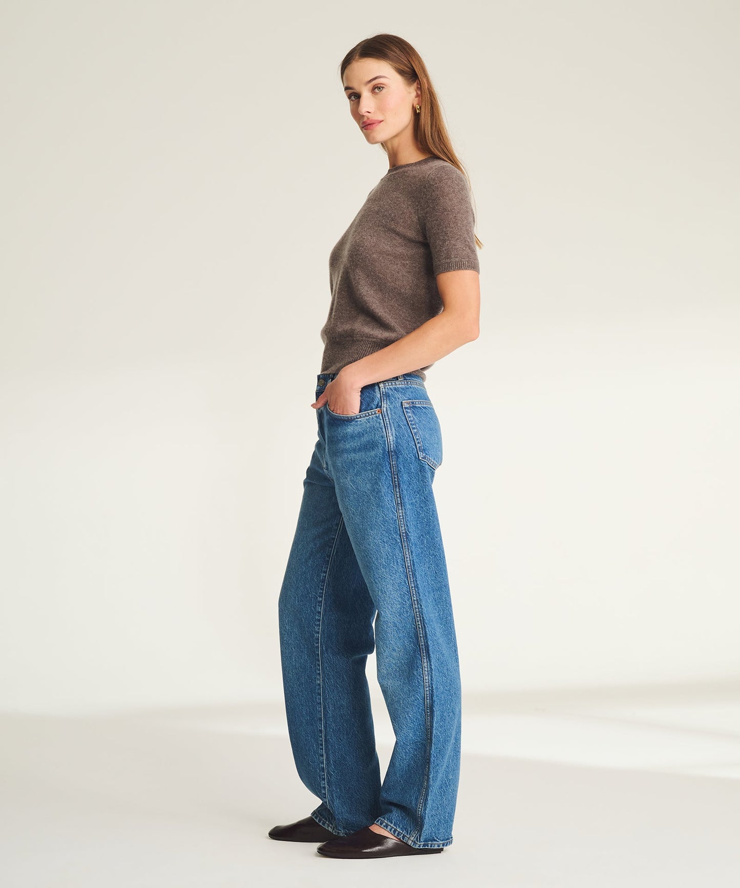 Lightweight Cashmere Short Sleeve Sweater