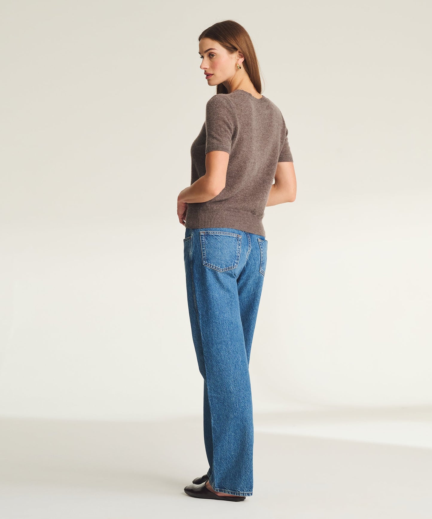 Lightweight Cashmere Short Sleeve Sweater